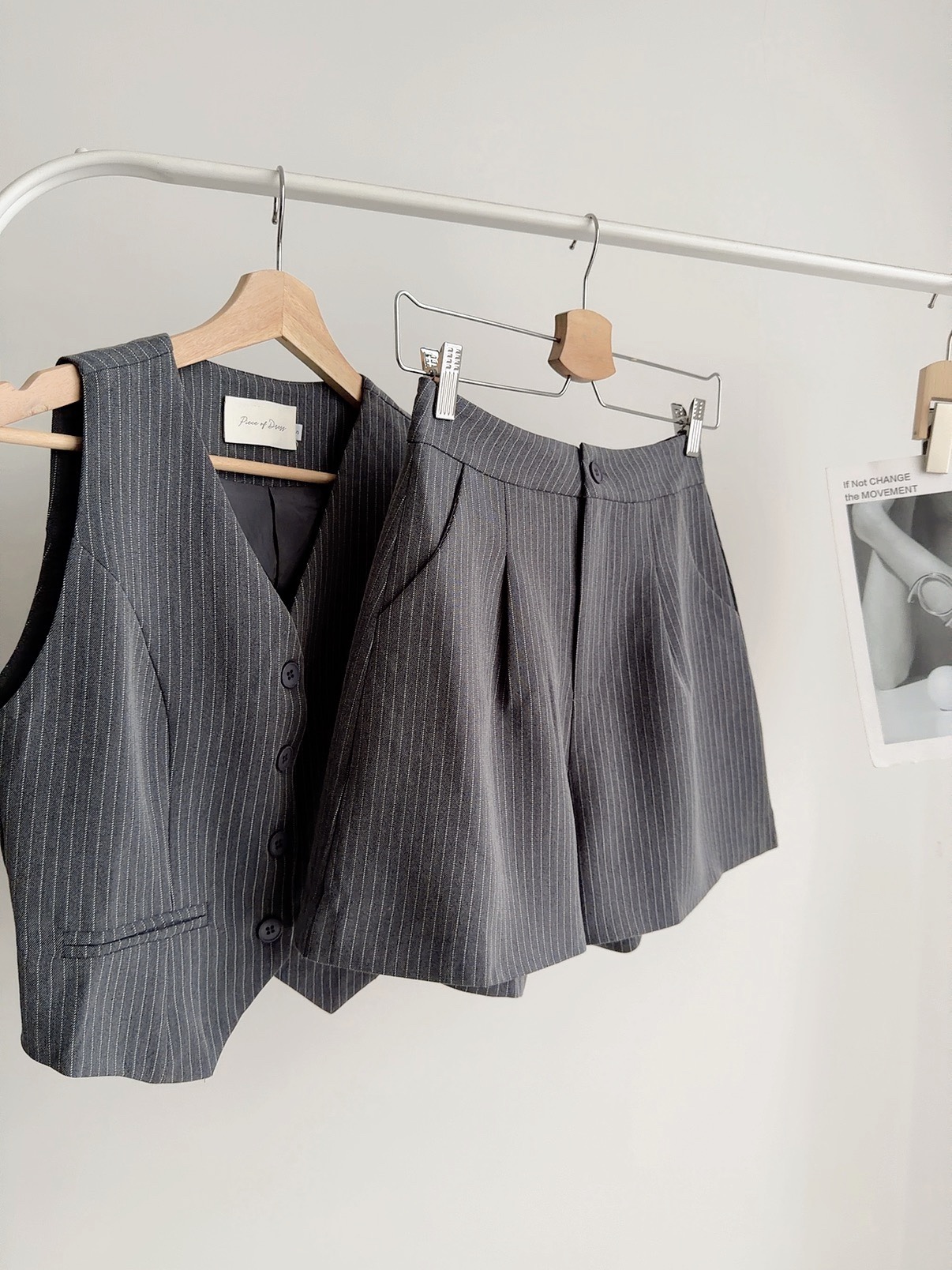 S72591 VIVIENNE PINSTRIPE VEST SET