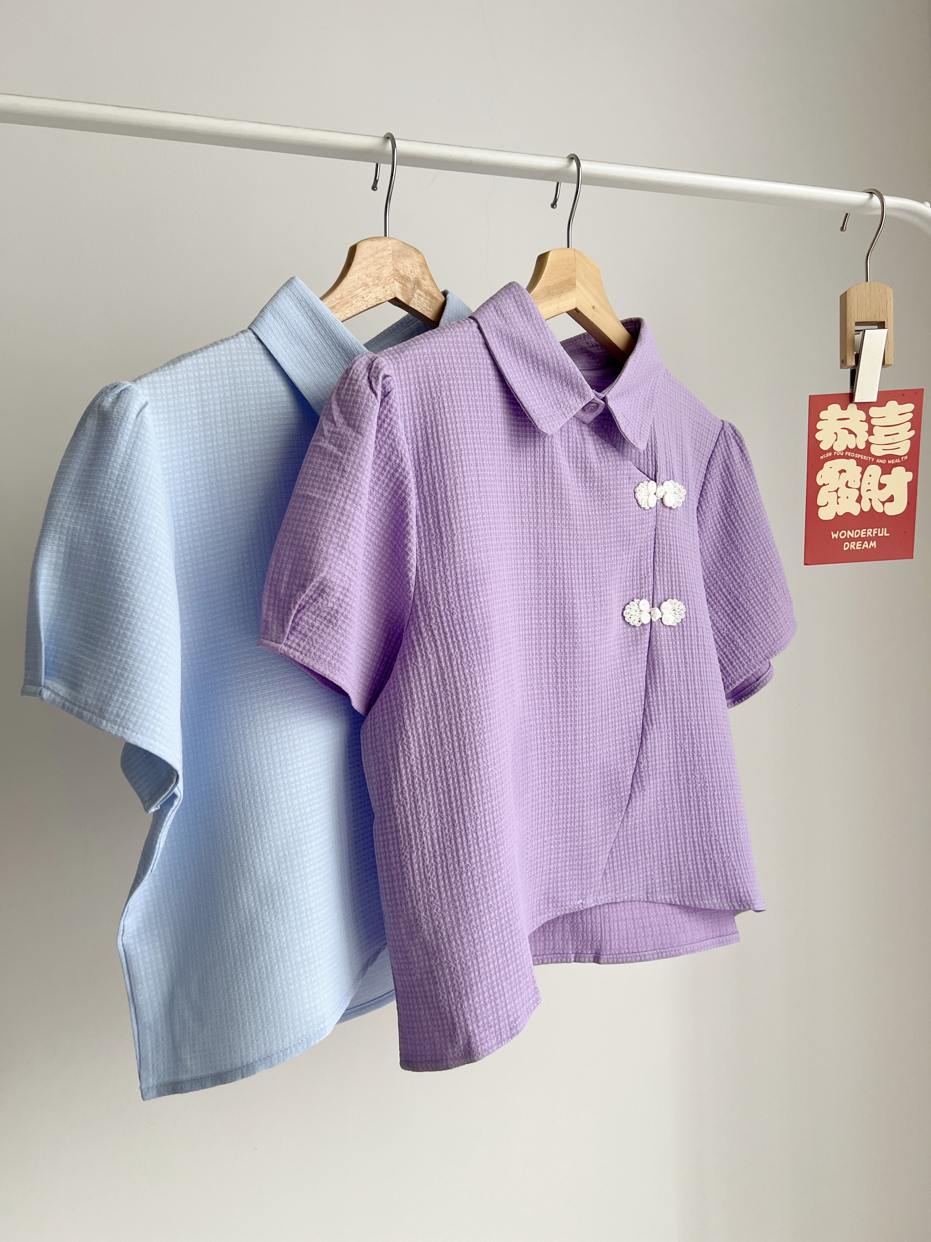 T72632 RUYI BUTTONED ORIENTAL BLOUSE