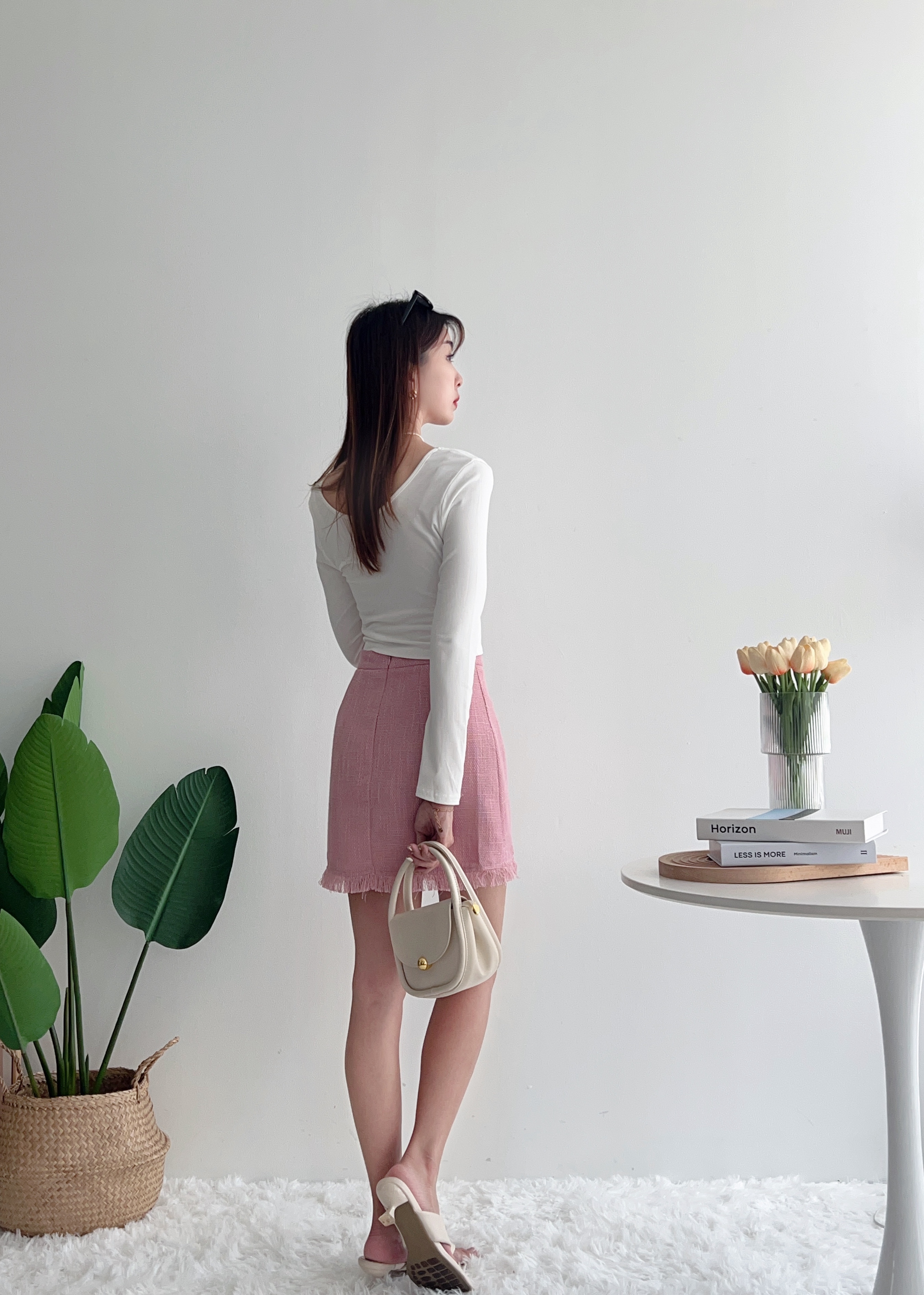 B70314 LARA PREMIUM TWEET A-LINE SKORT