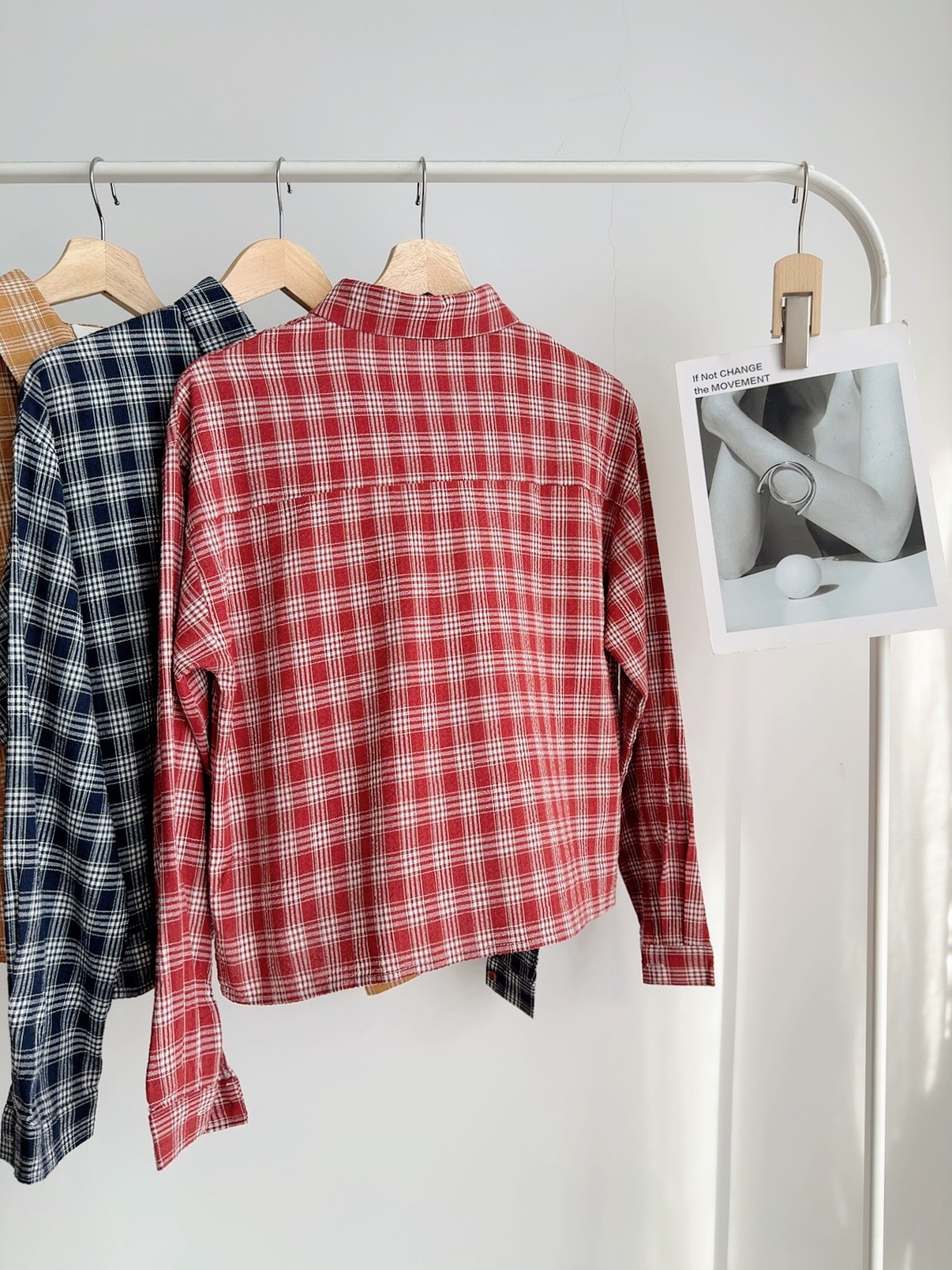 T72558 TESSA CHECKED LOOSE FIT SHIRT