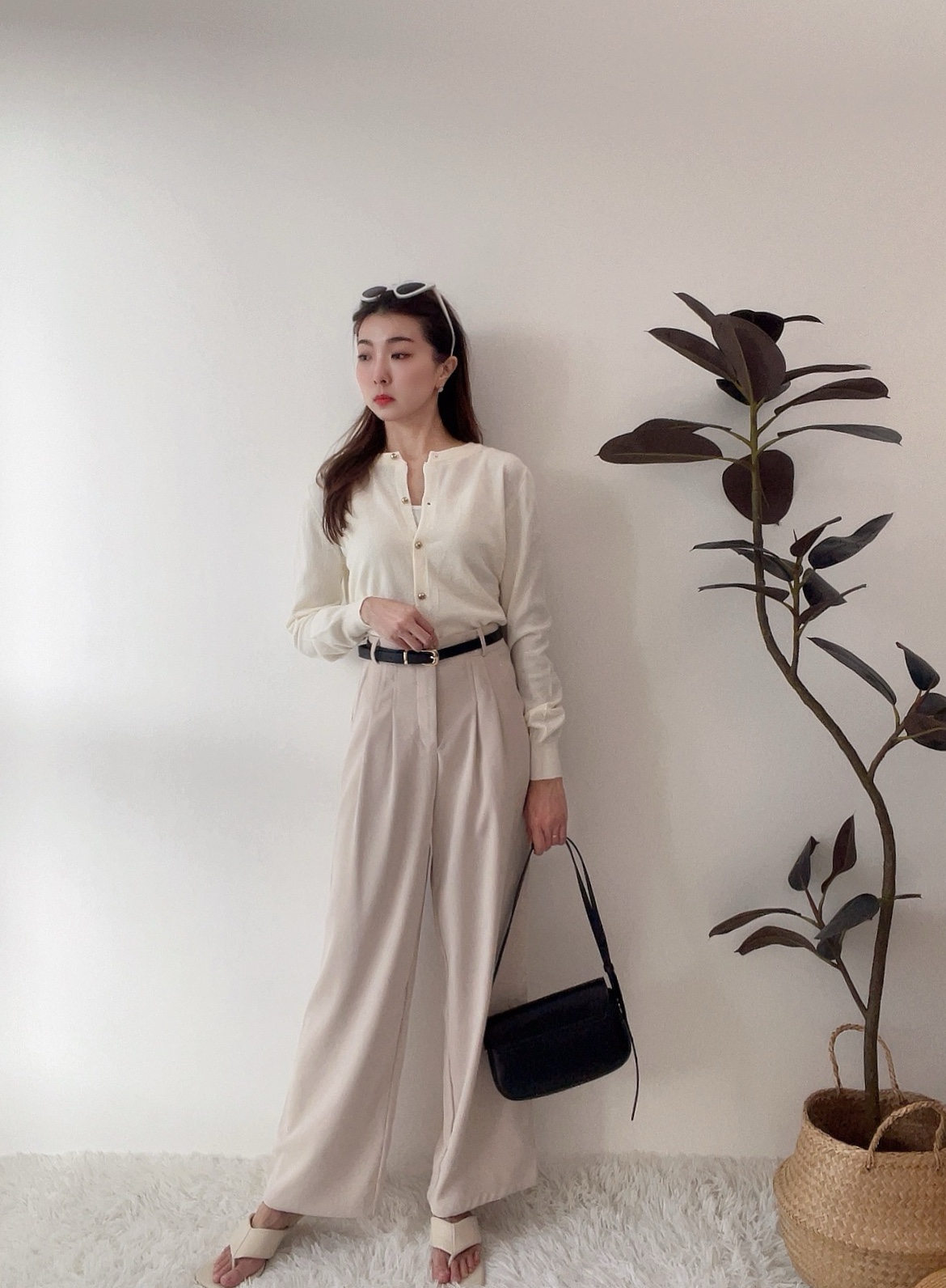 B70600 BAYRE BELTED STRAIGHT CUT TROUSER