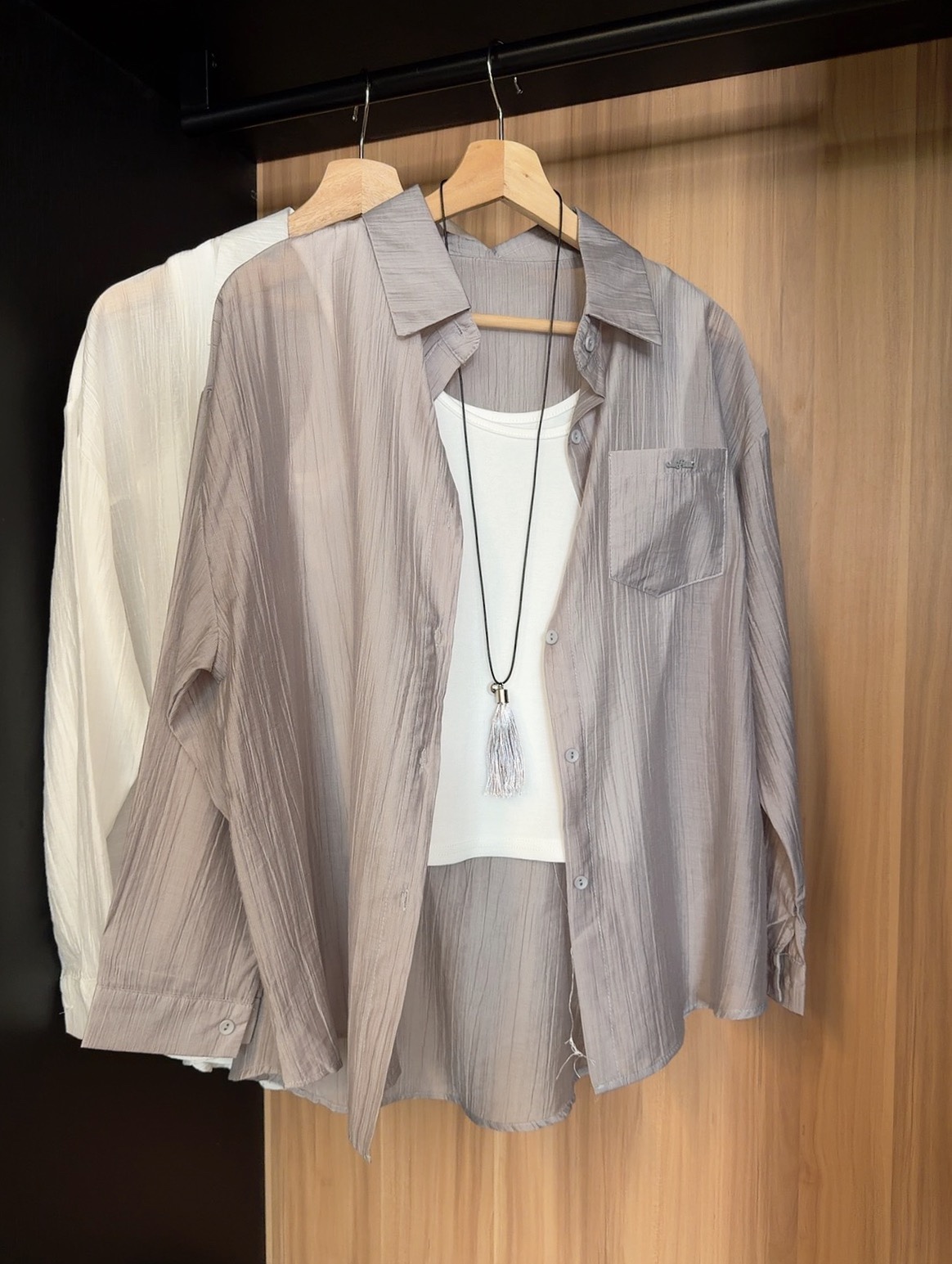 JES82131 BREEZE SHEER SHIRT SET