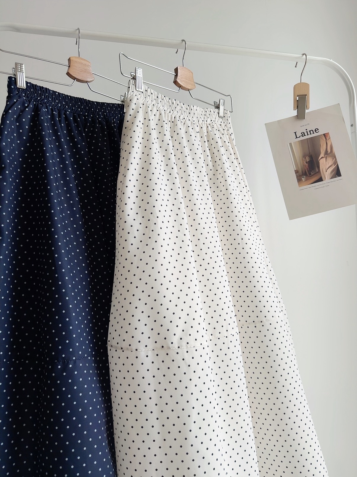 B72782 CHERL POLKA MAXI SKIRT