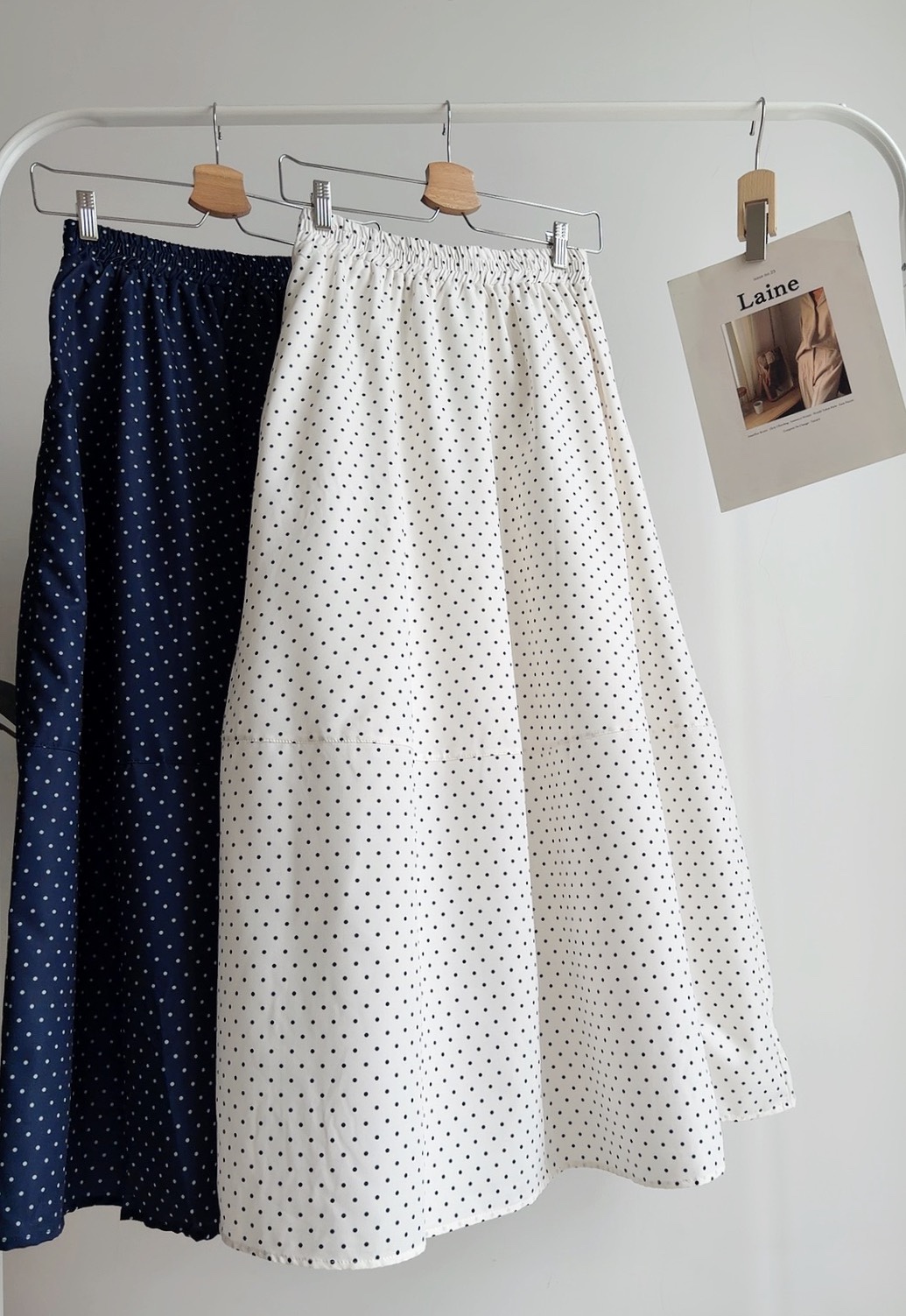 B72782 CHERL POLKA MAXI SKIRT