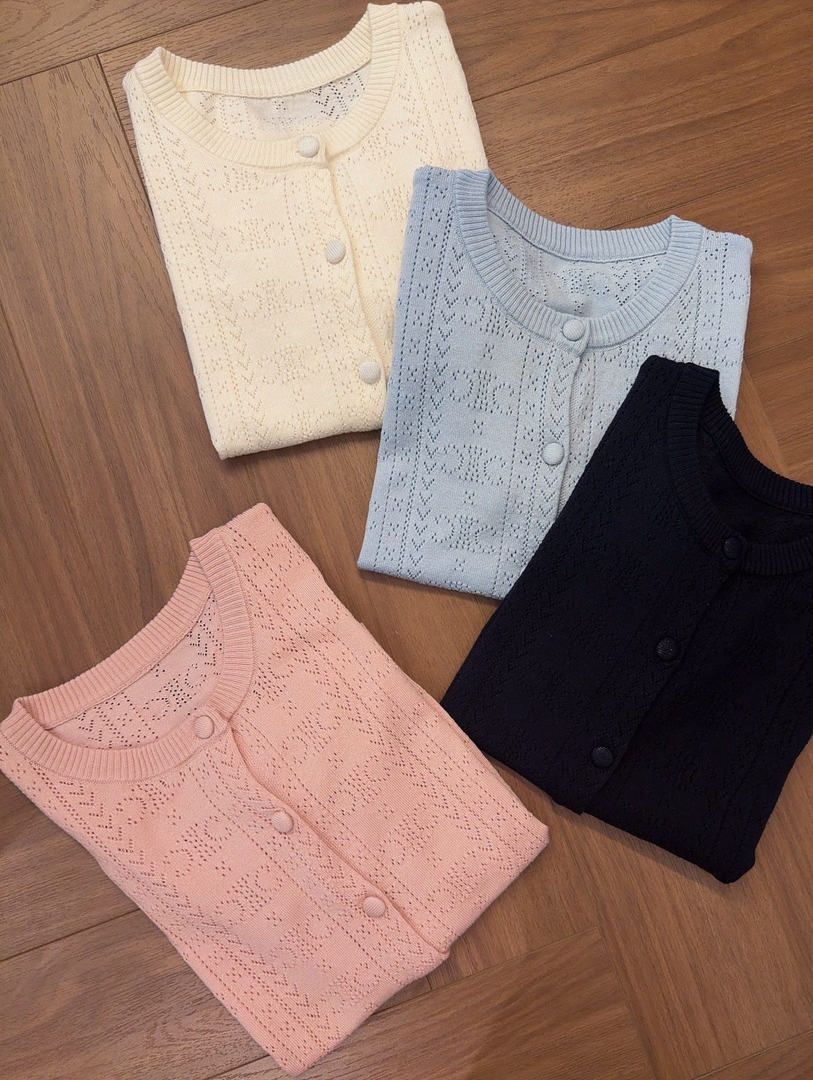 ZST2078 CAEY PASTEL FRONT BUTTON KNIT