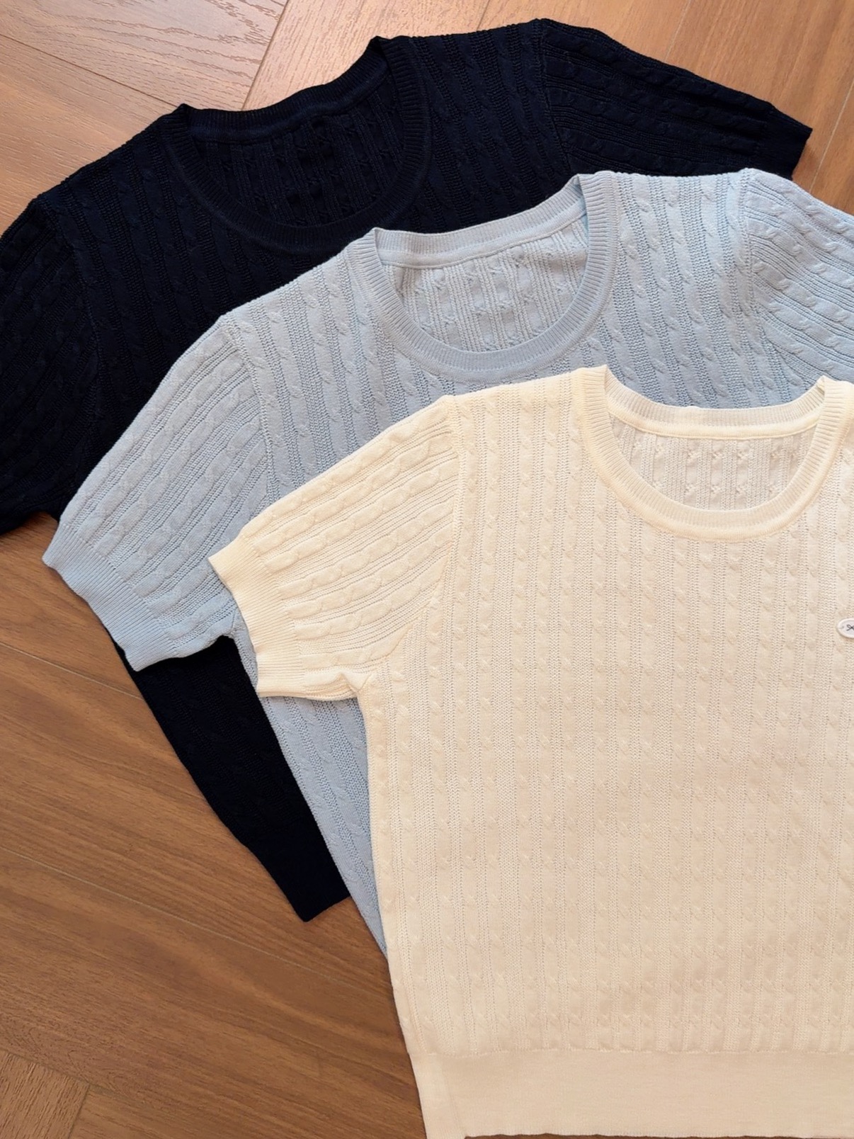 ZXT2087  LULU EVERYDAY CABLE KNIT TEE
