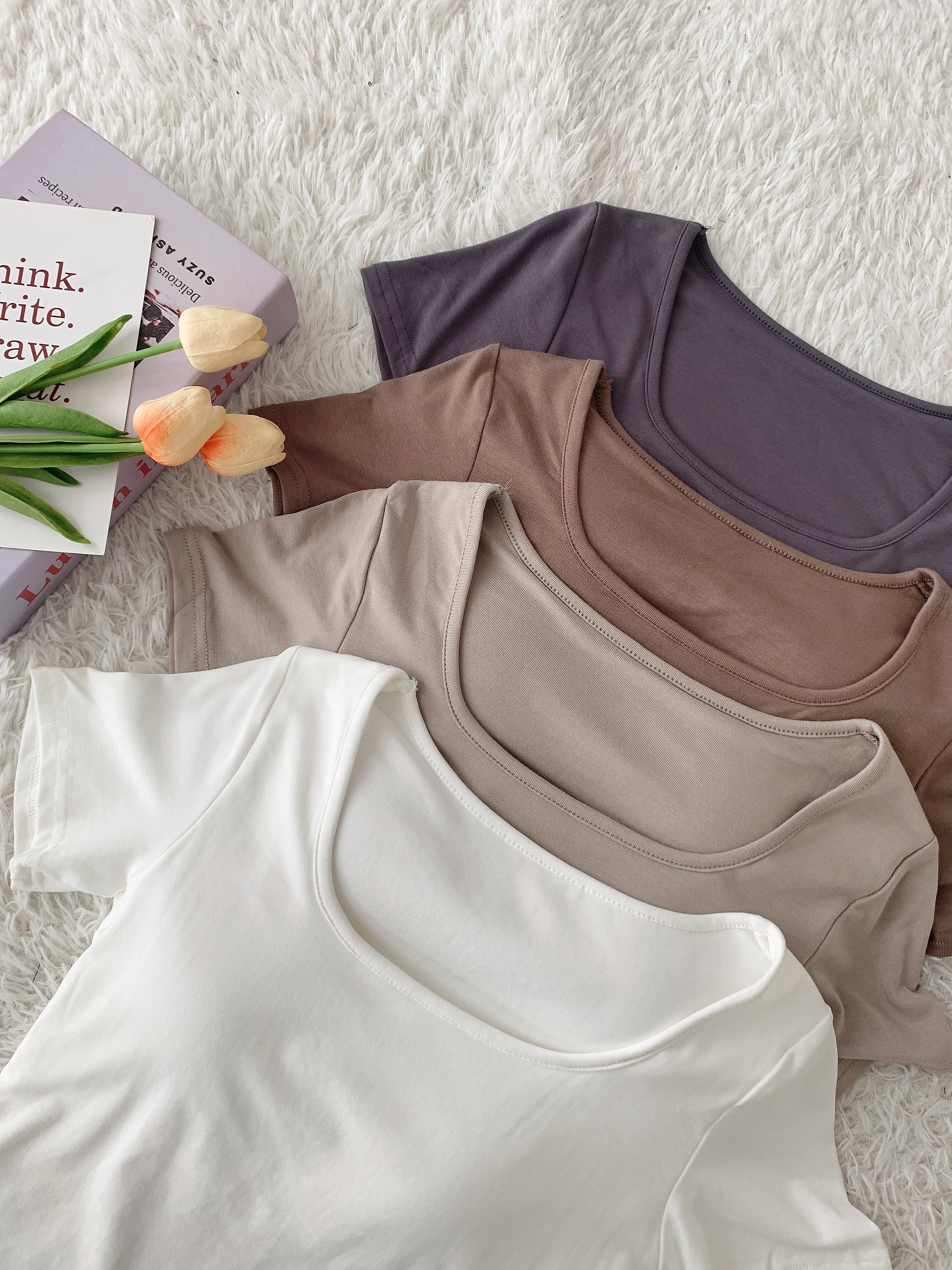 T70143 ALLEGRA COMFY U NECK BASIC TEE