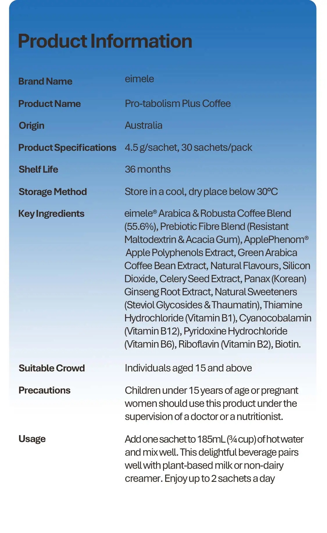 3.8 女神节 | EIMELE PRO-TABOLISM PLUS COFFEE 买5盒送1盒