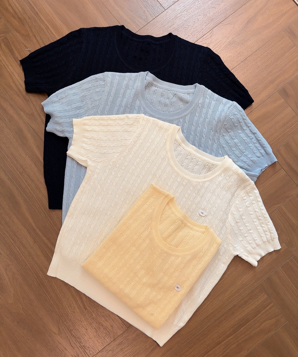 ZXT2087  LULU EVERYDAY CABLE KNIT TEE