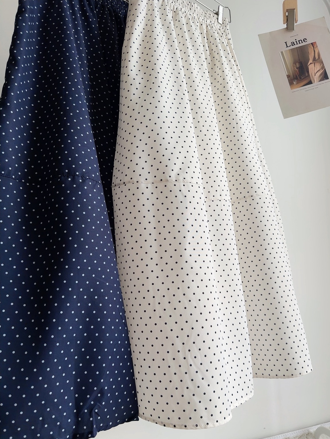 B72782 CHERL POLKA MAXI SKIRT