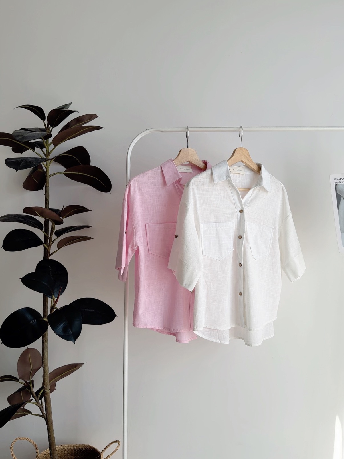 T72566 ELARA LINEN V COLLAR SHIRT (BATCH 2)