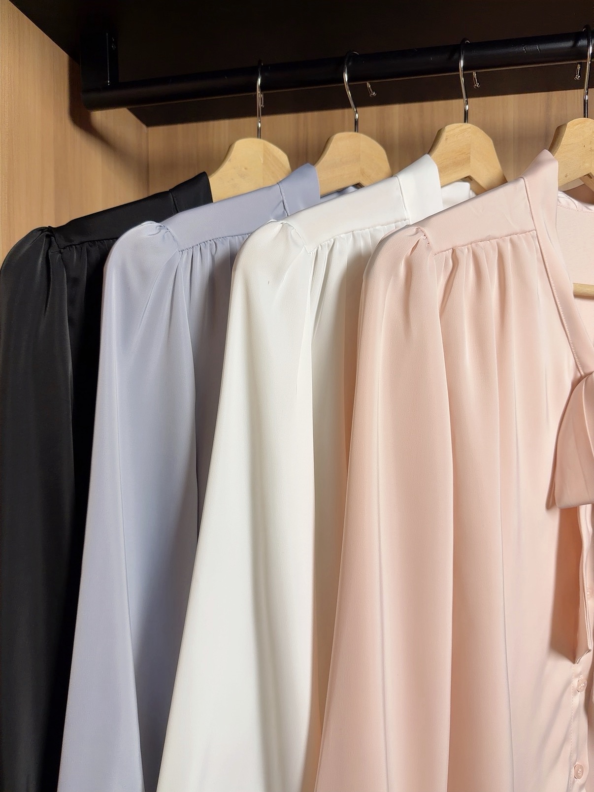 JLT8171 ENYA BOW SATIN SHIRT