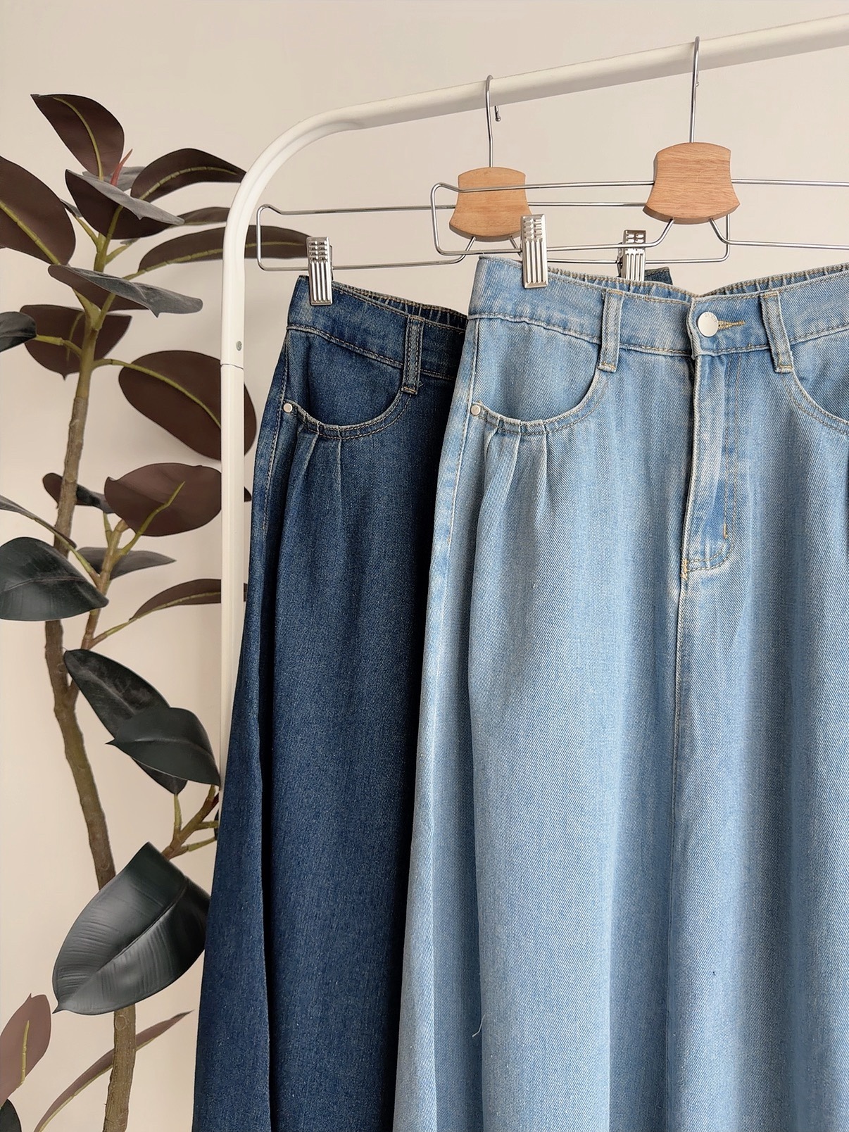 B72661 LIORA VINTAGE HEM DENIM SKIRT