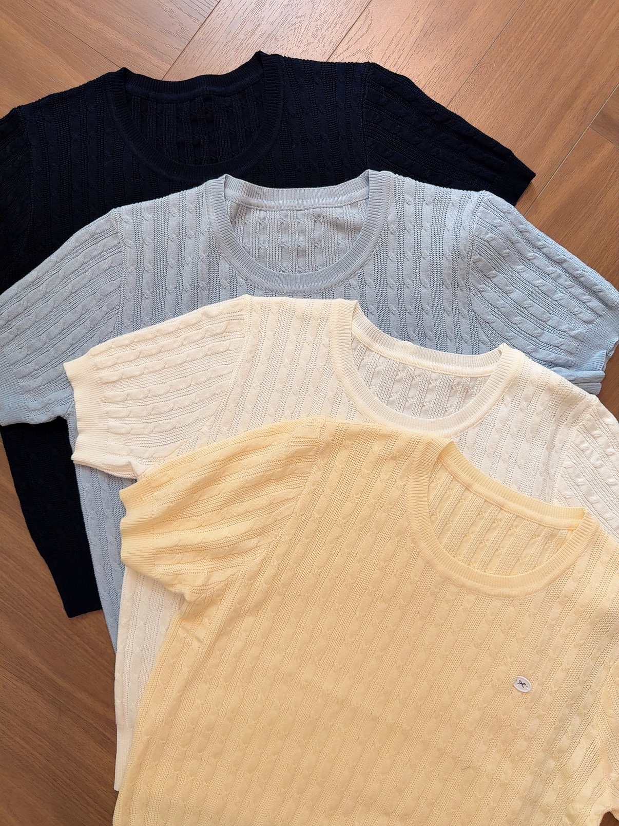 ZXT2087  LULU EVERYDAY CABLE KNIT TEE