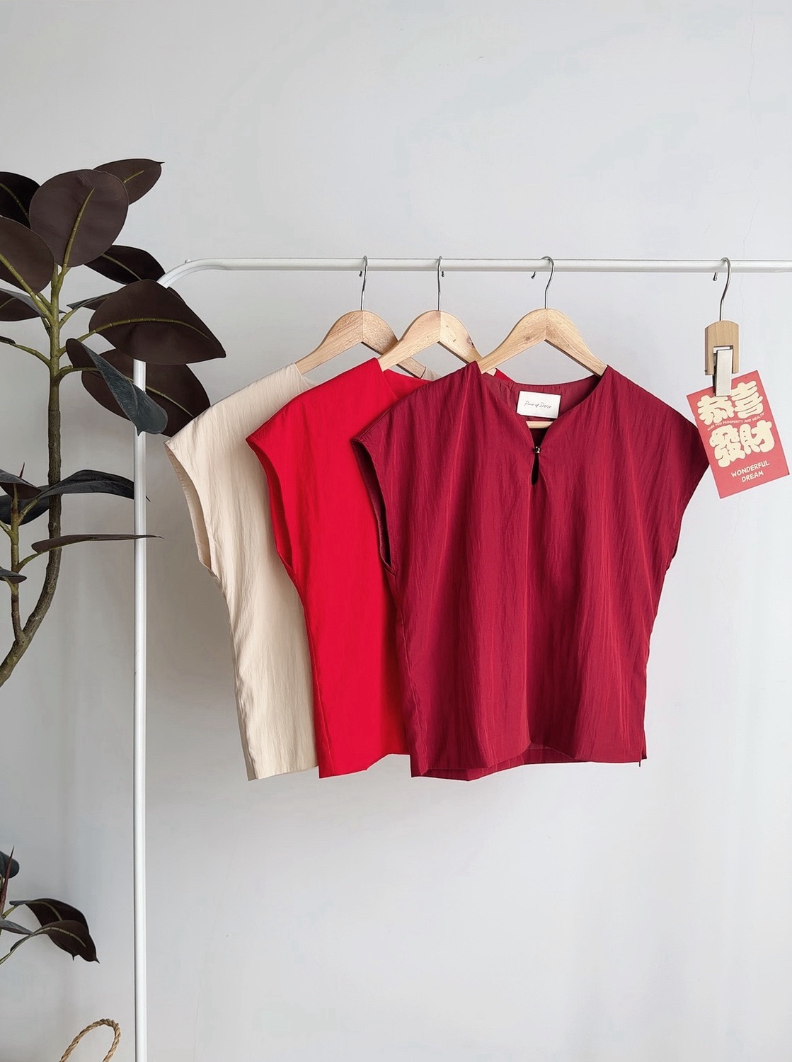 T72716 CORVIN MINIMALIST CHINESE BLOUSE