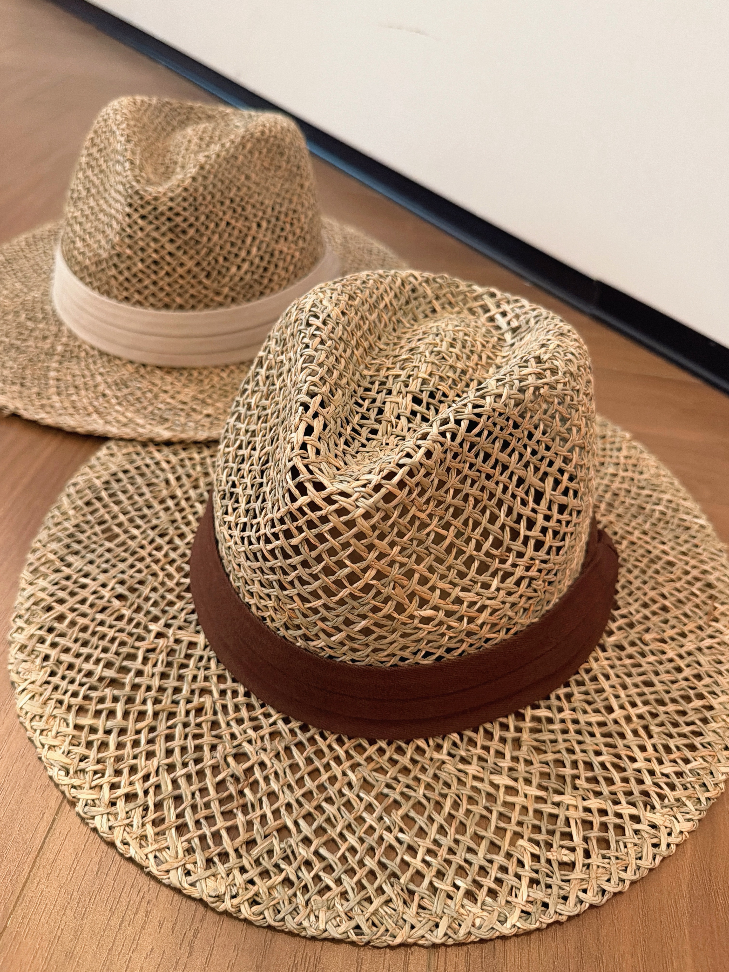 MWA12 SOLENE CURVED  WOVEN SUN HAT