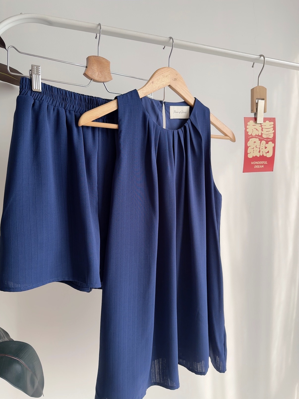 S72725 ELINA PLEATED SLEEVELESS SET