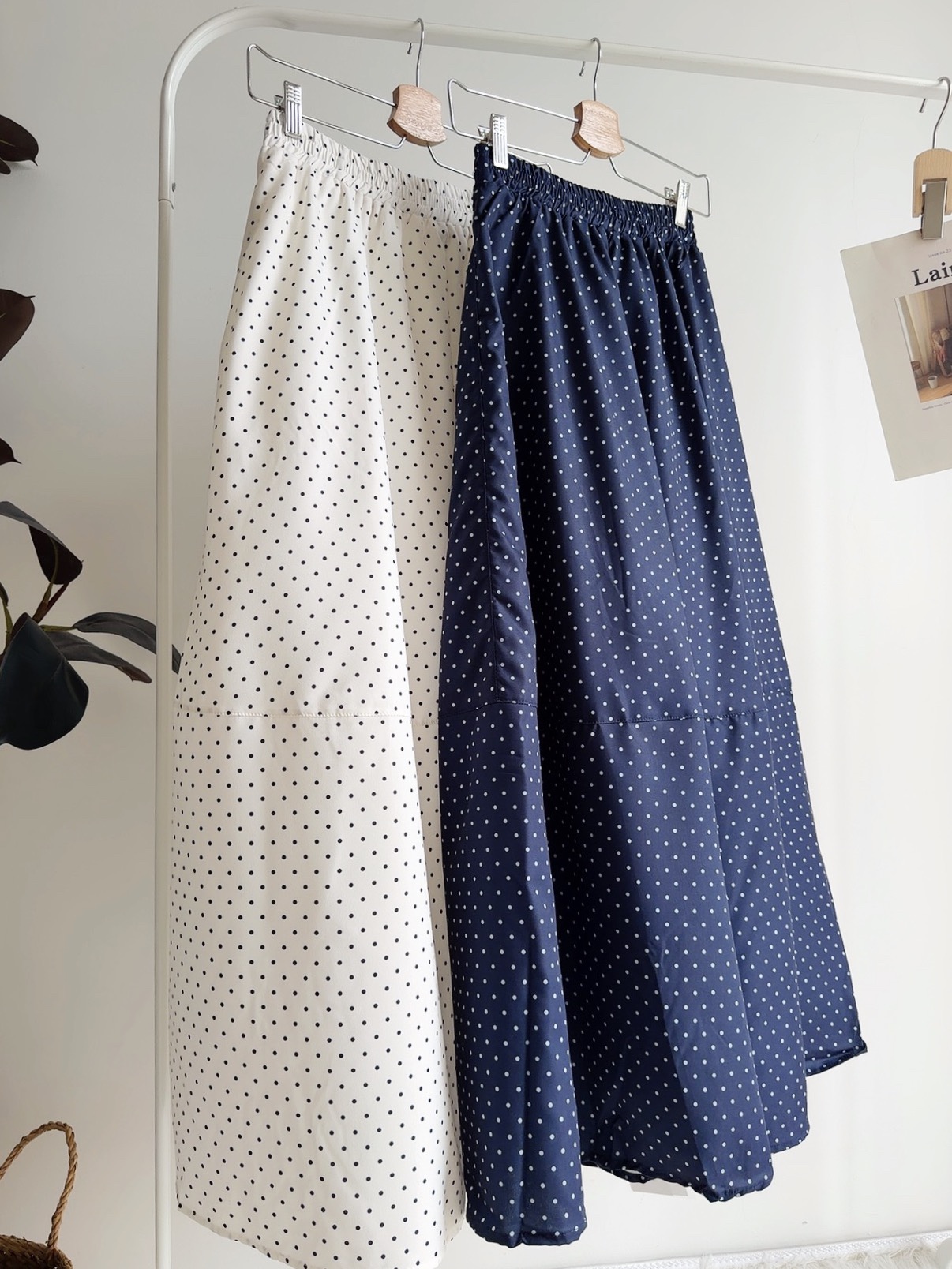 B72782 CHERL POLKA MAXI SKIRT