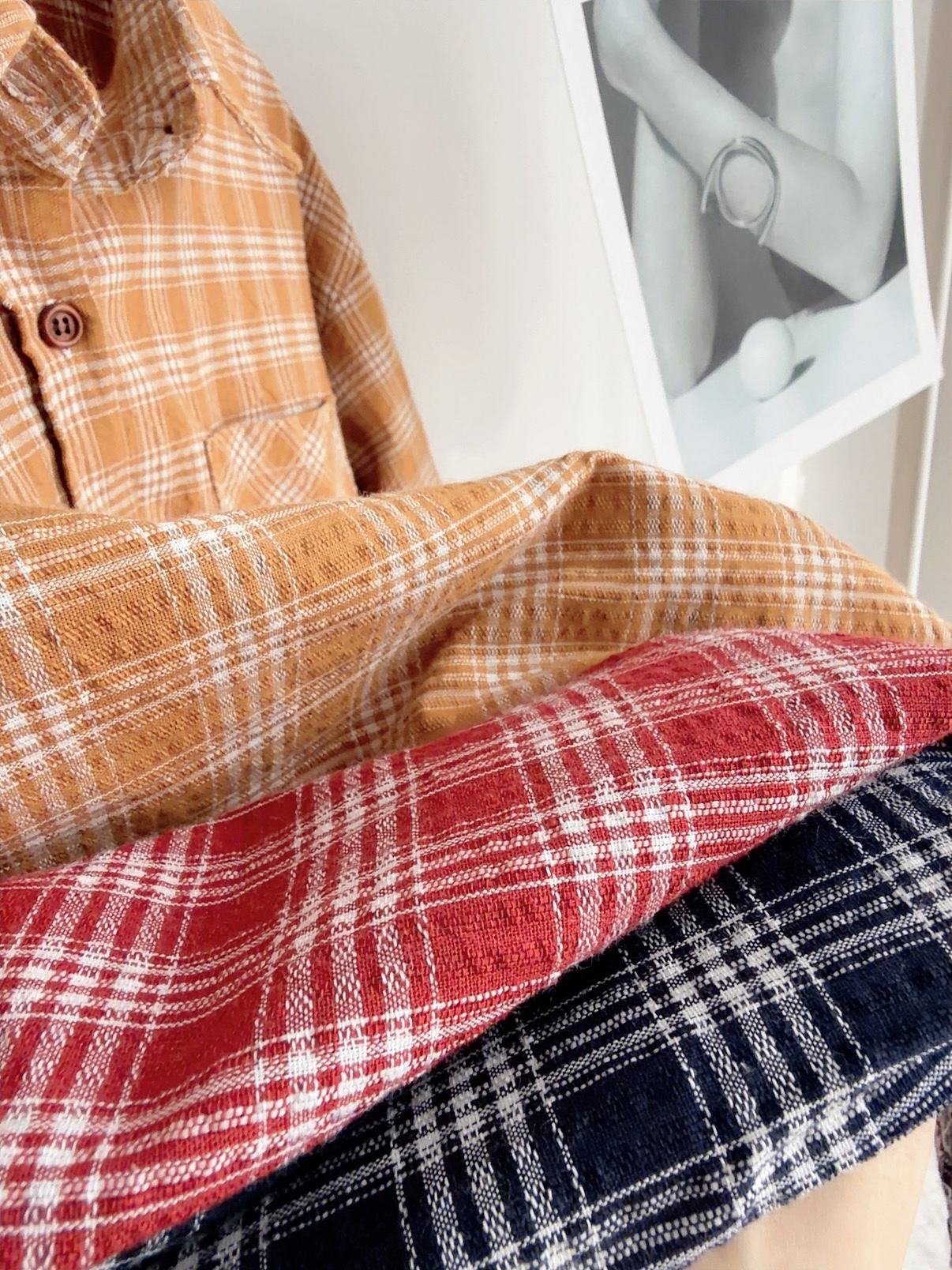 T72558 TESSA CHECKED LOOSE FIT SHIRT