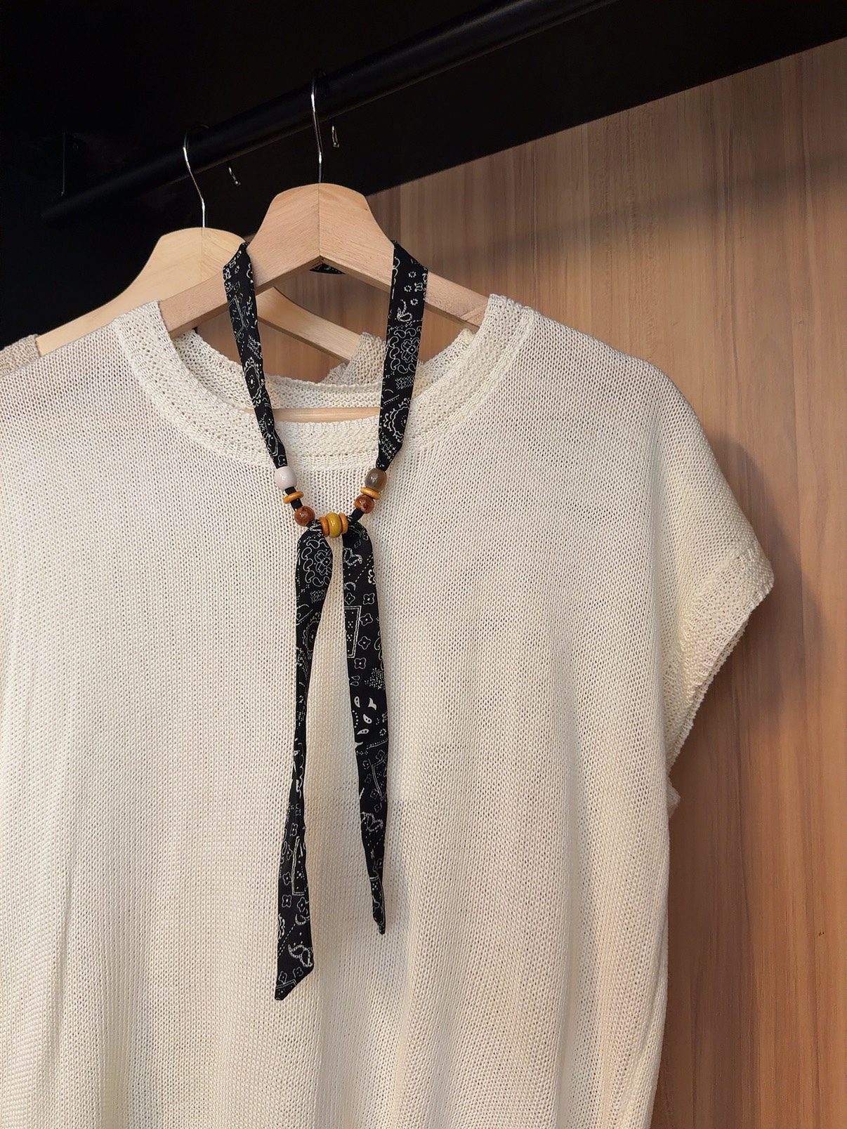 HHA01- VINTAGE BEADS SCARF NECKLACE