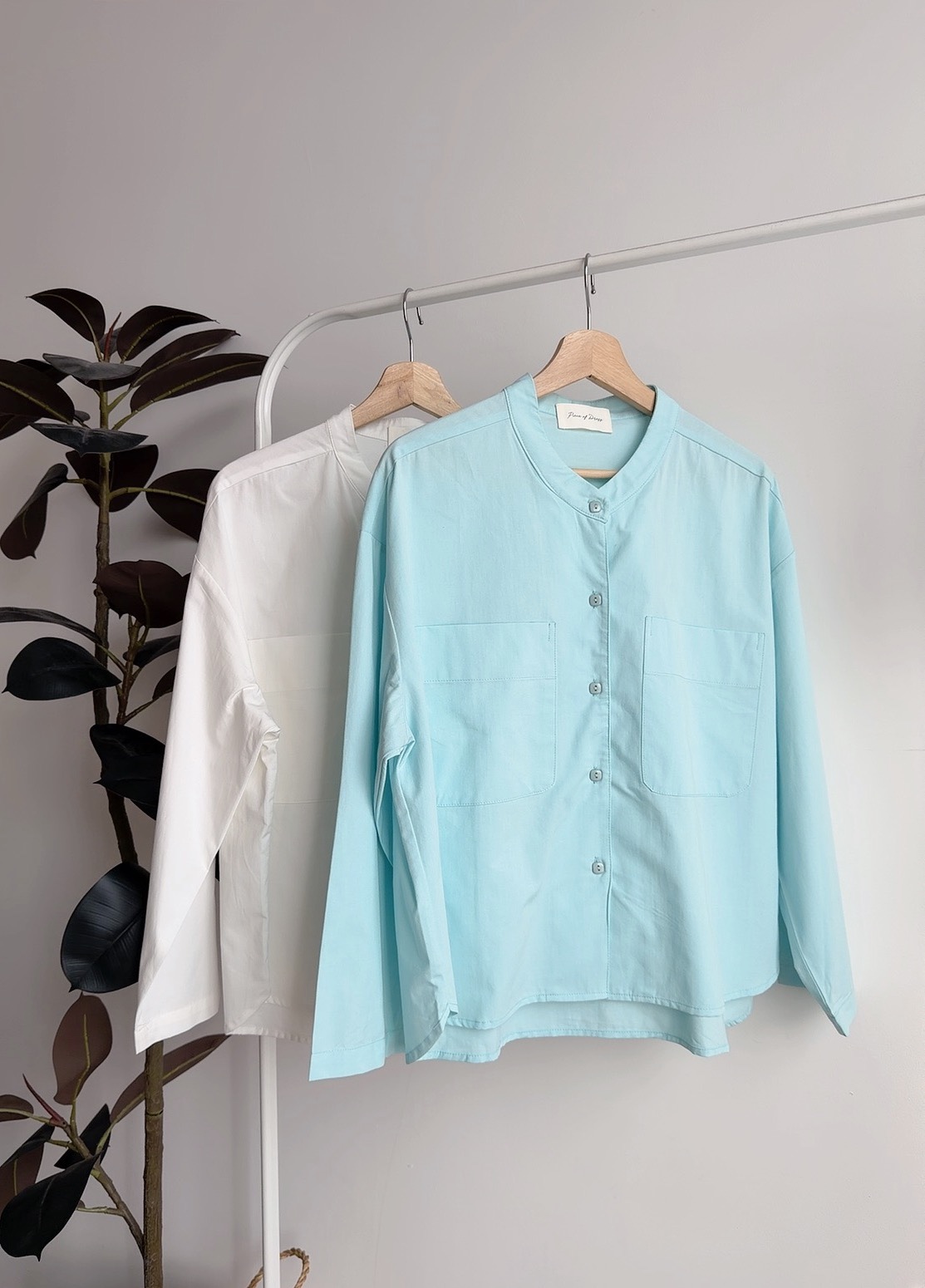 T72749 LYNA MANDARIN COLLAR SHIRT