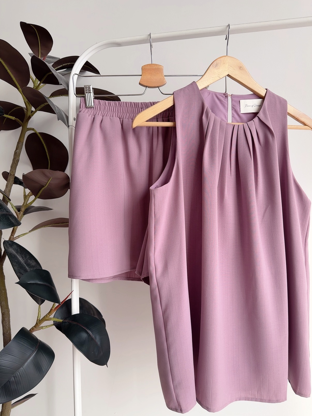 S72725 ELINA PLEATED SLEEVELESS SET