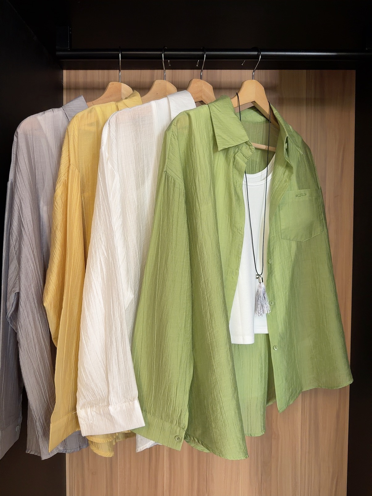 JES82131  BREEZE SHEER SHIRT SET