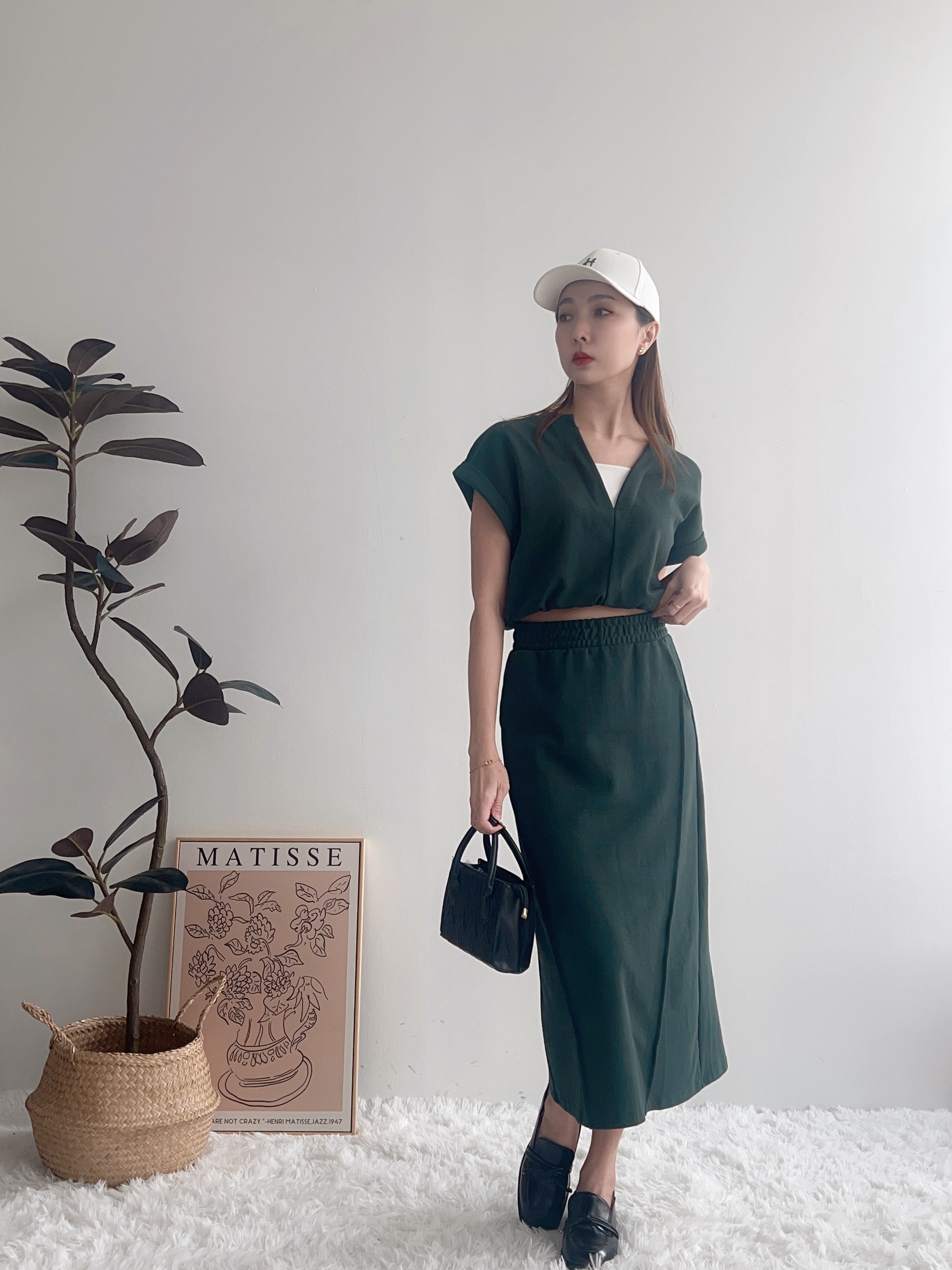 S70424 NAVIER CASUAL SKIRT SET