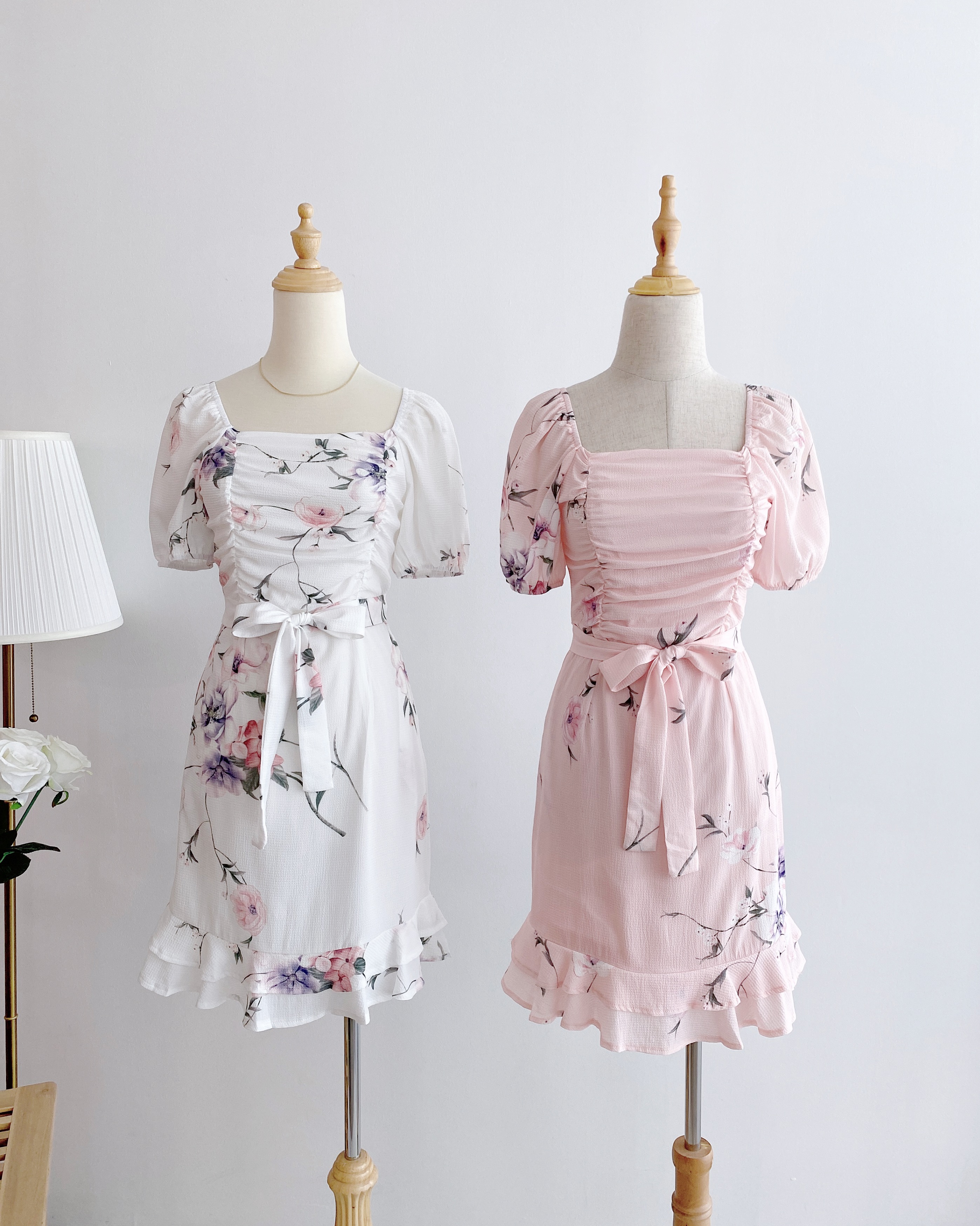 D9313 GIADA FLORAL PRINCESS SLEEVES DRESS