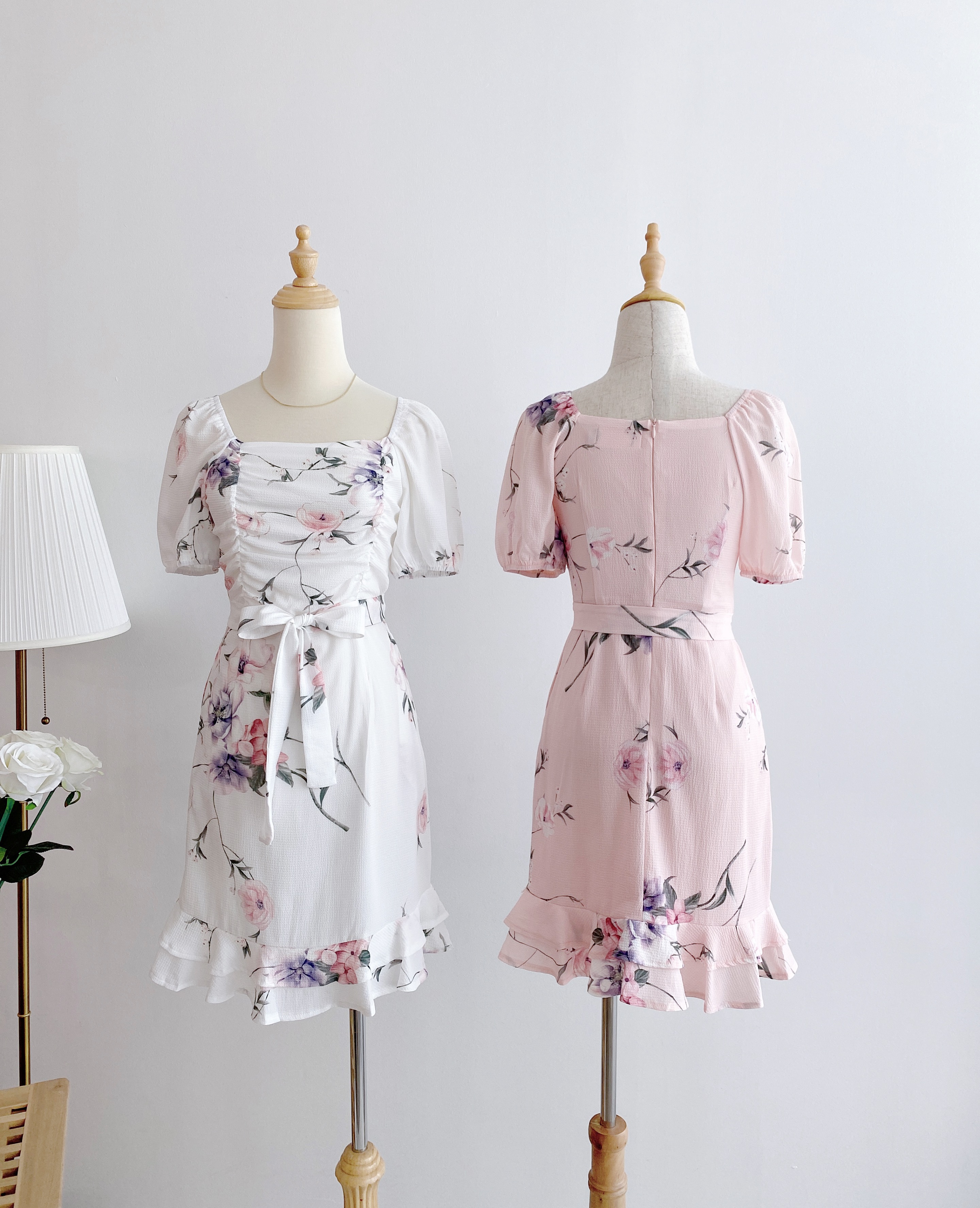 D9313 GIADA FLORAL PRINCESS SLEEVES DRESS