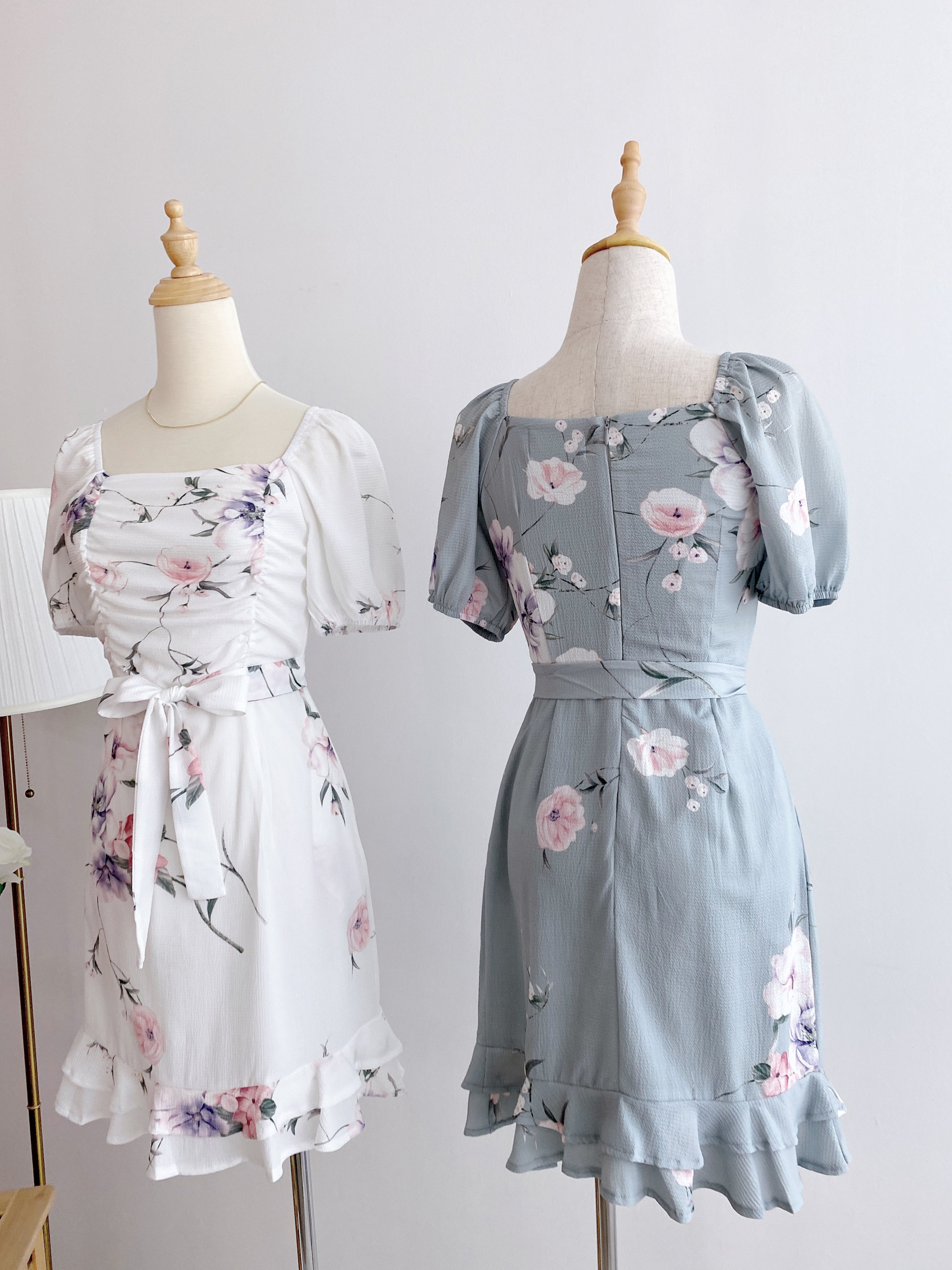 D9313 GIADA FLORAL PRINCESS SLEEVES DRESS