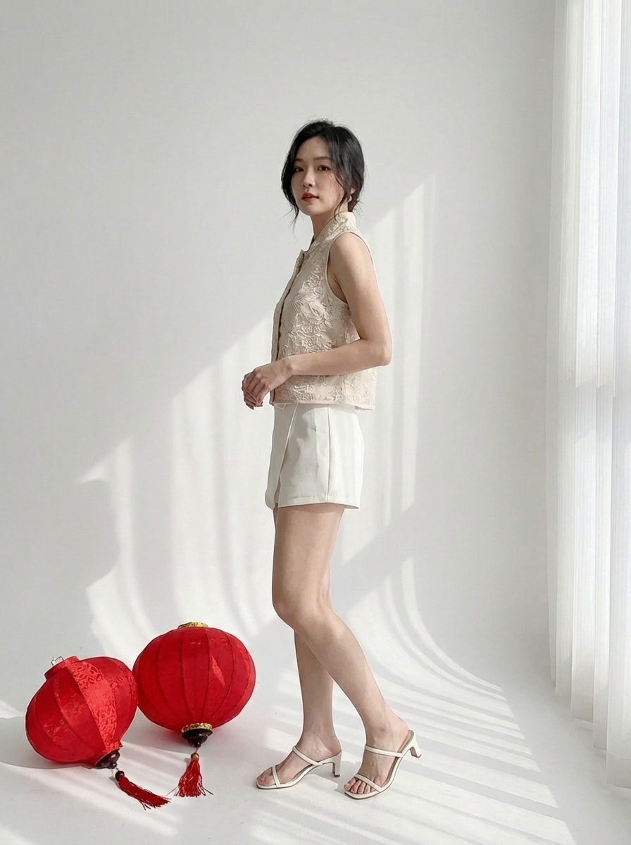 T72763 YAN EMBROI ORIENTAL TOP