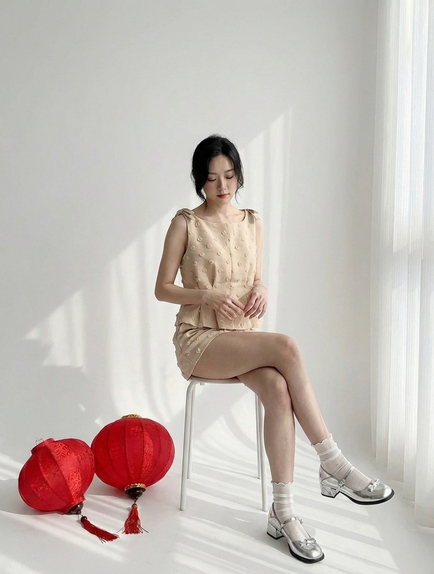 S72659 MILA SOFT DOT LADY SET