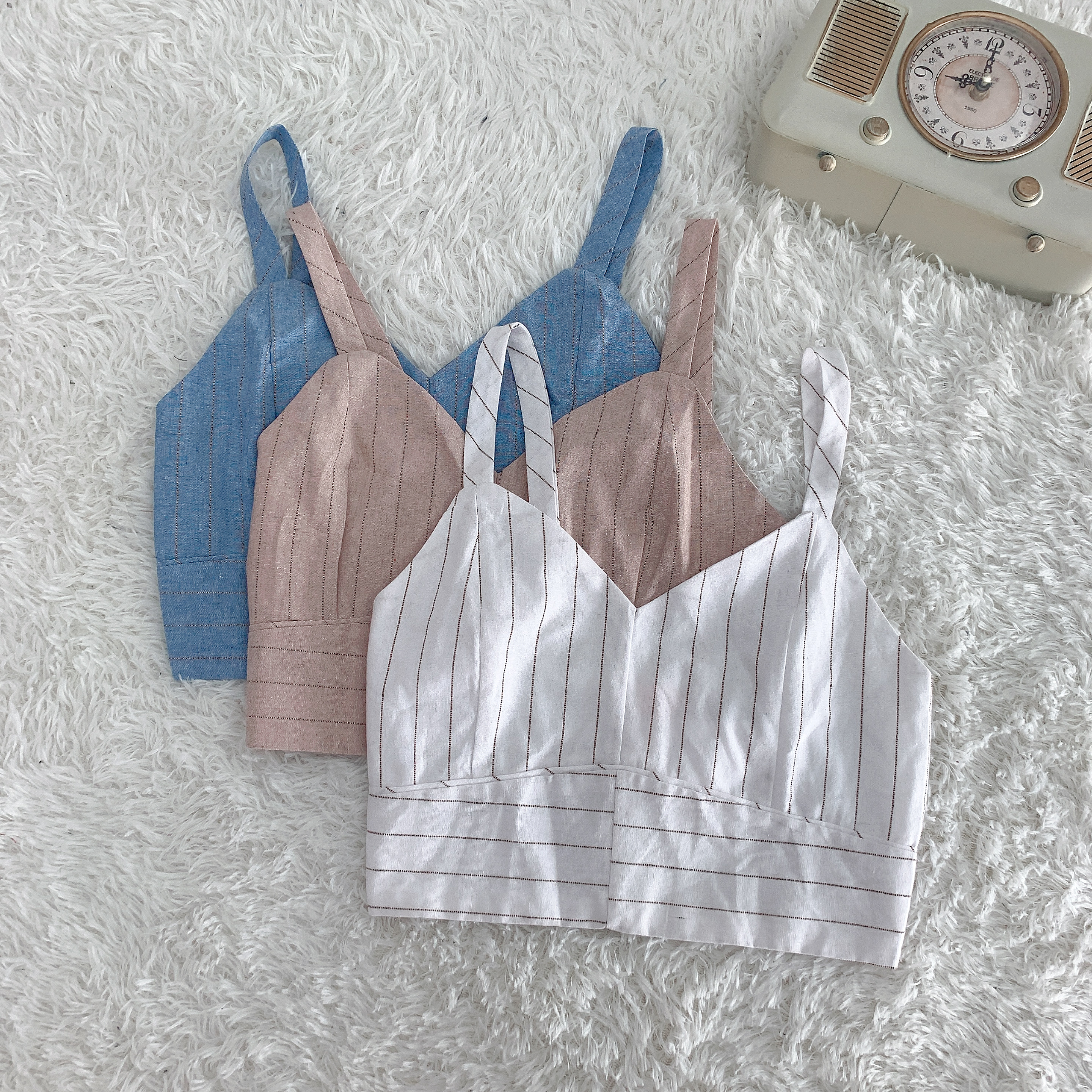 T685 STRIPE COTTON BRALET
