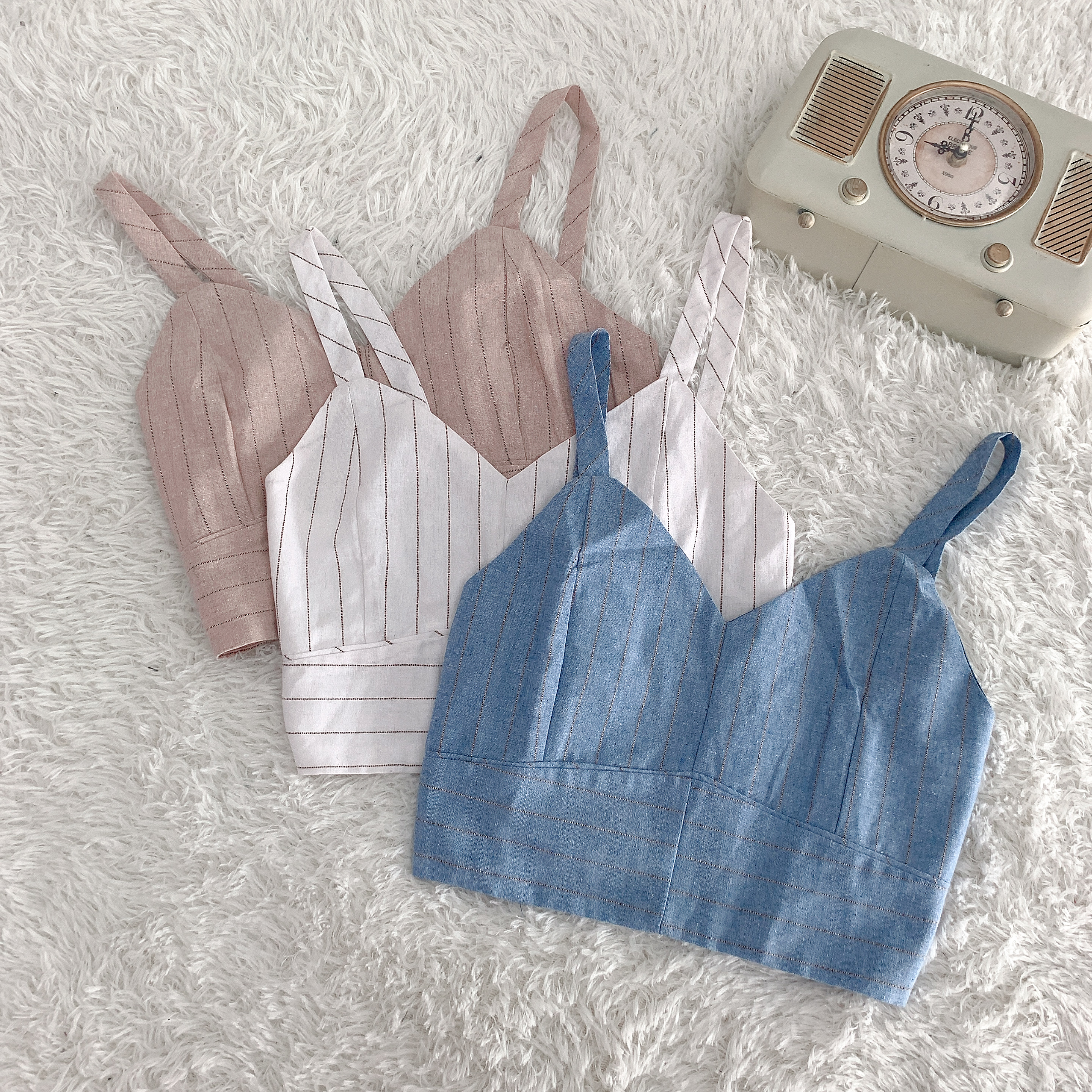 T685 STRIPE COTTON BRALET