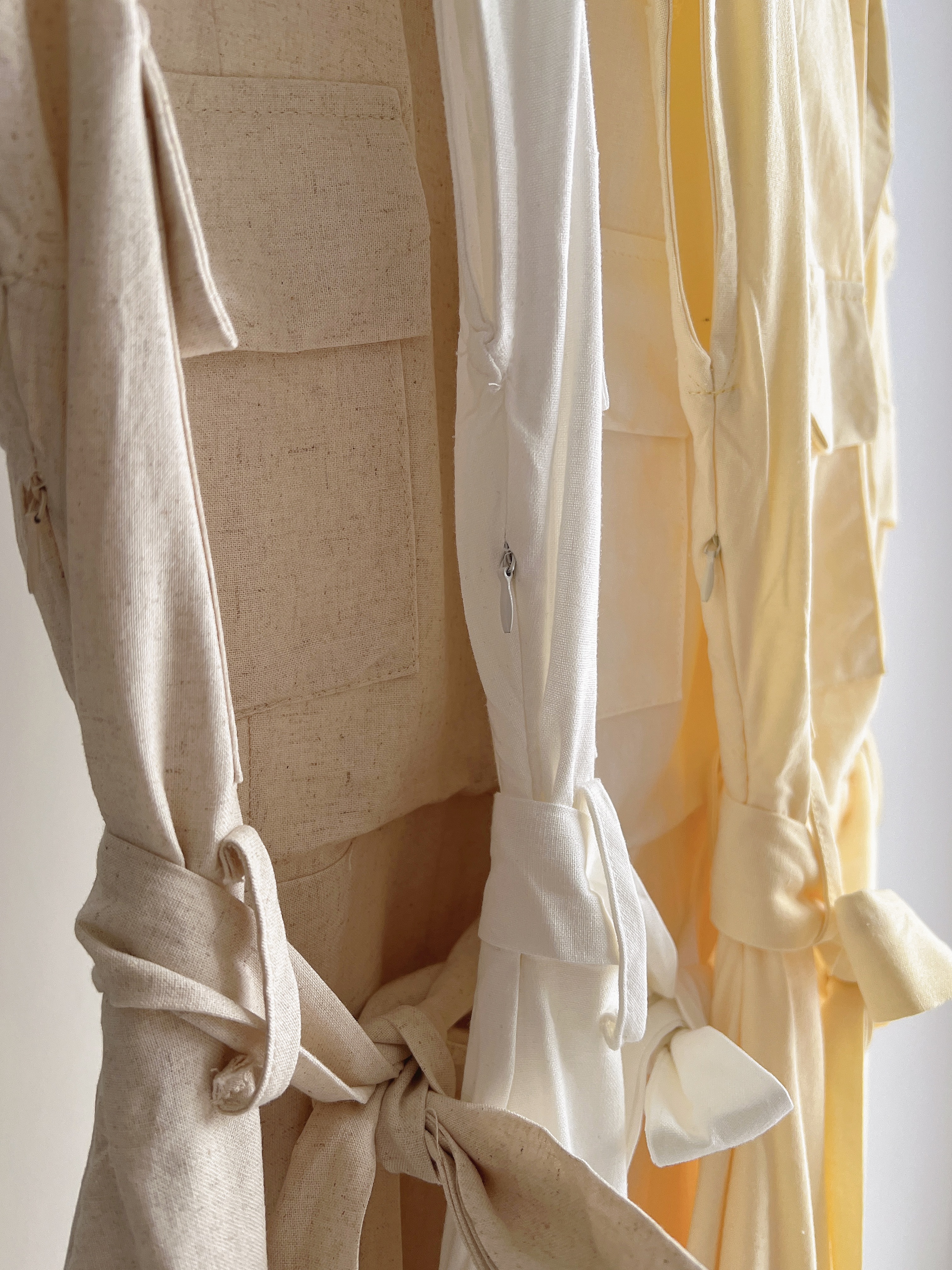 D71924 YUNA KR OVERSLEEVE LINEN DRESS