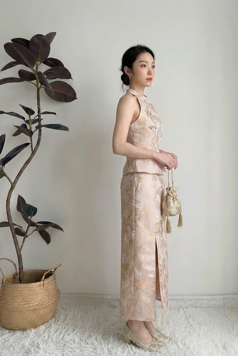 S72653 YU LAN BLOOM LUXE JACQUARD SET