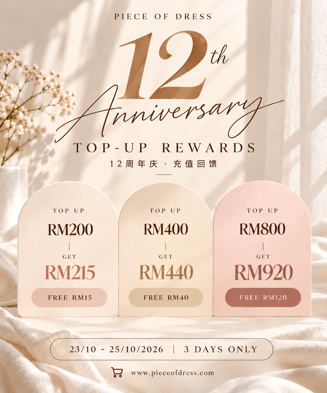 12TH ANNIVERSARY TOP UP REWARDS