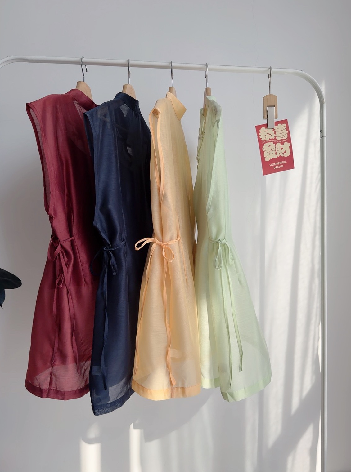 T72708 YAREEN SHEER MANDARIN TWO PIECES TOP 