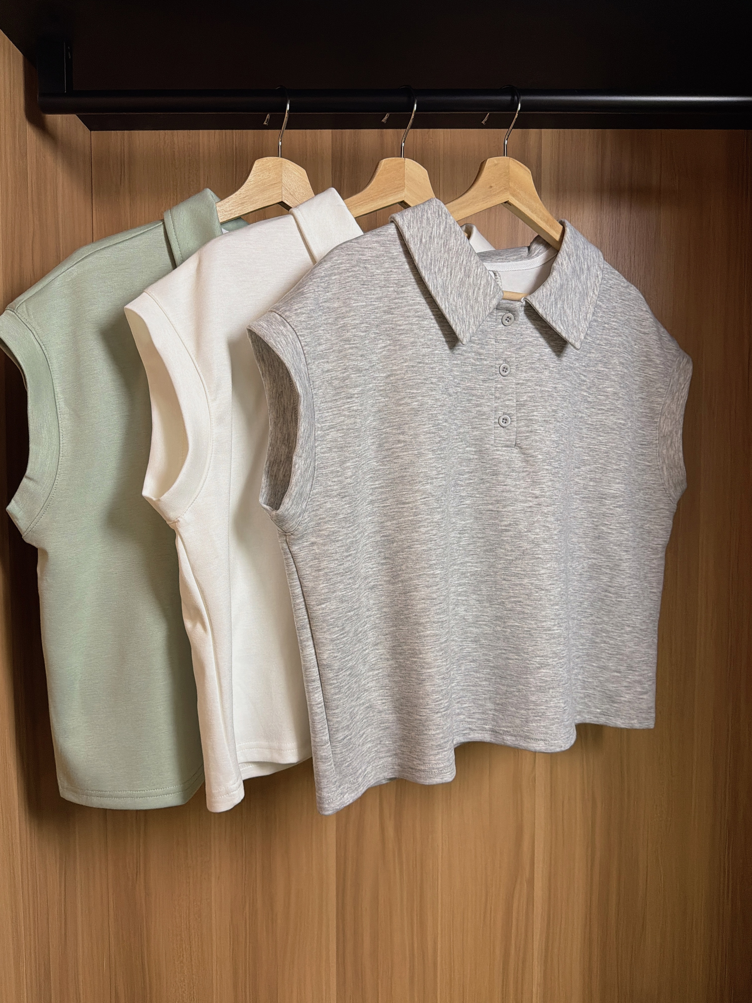 KDT6108 FIORA AIR POLO COLLAR TOP