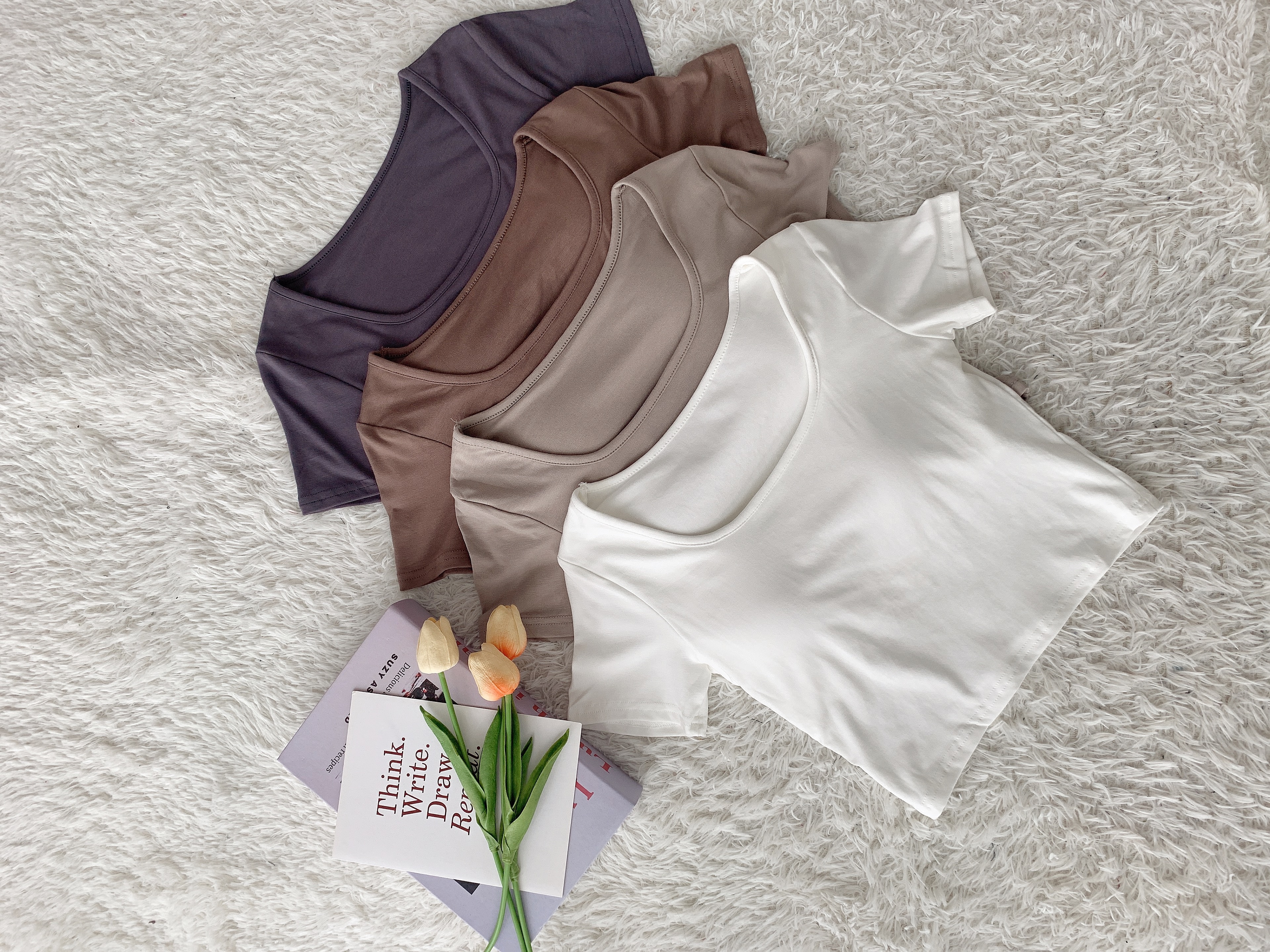 T70143 ALLEGRA COMFY U NECK BASIC TEE