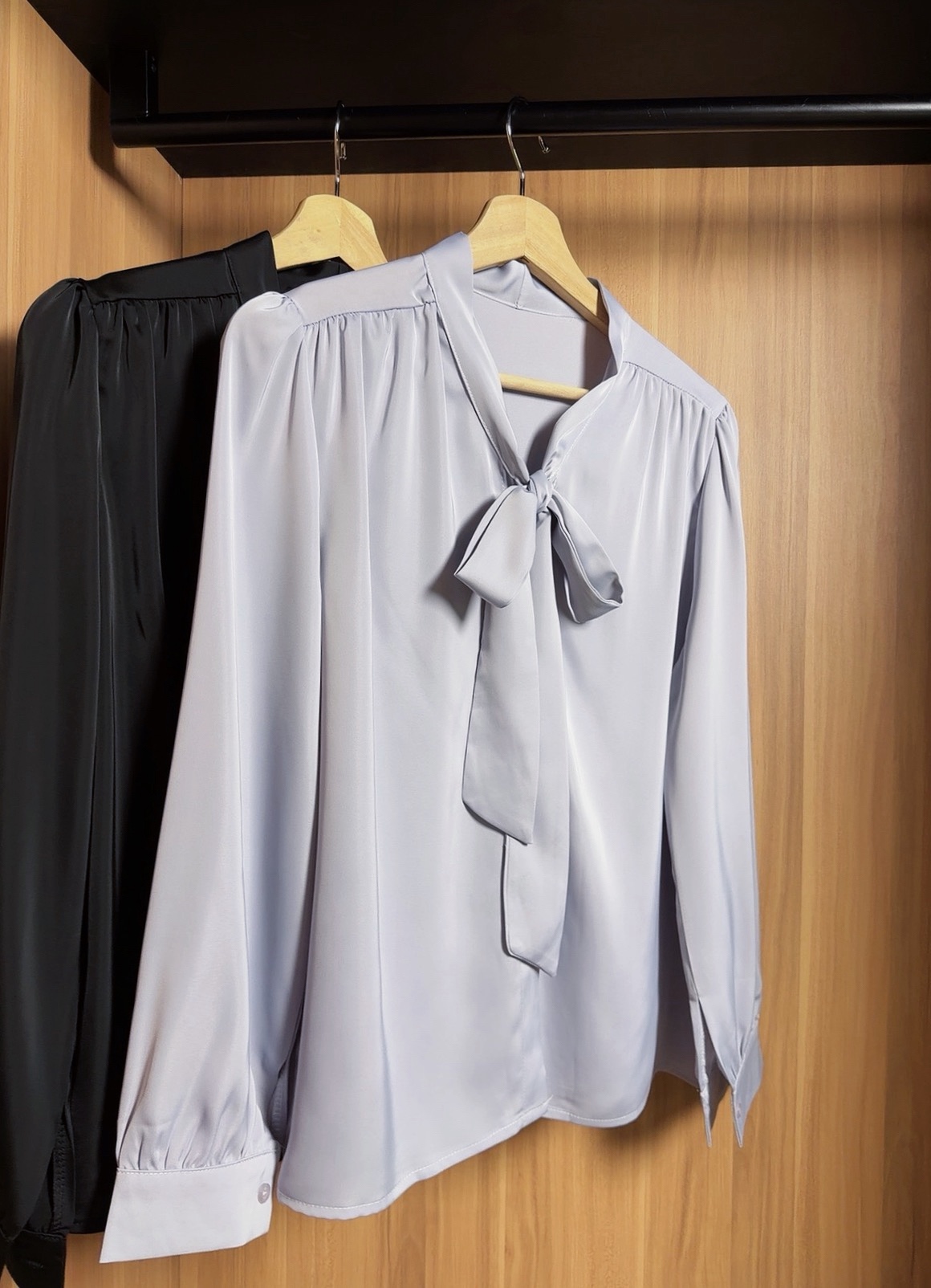 JLT8171 ENYA BOW SATIN SHIRT