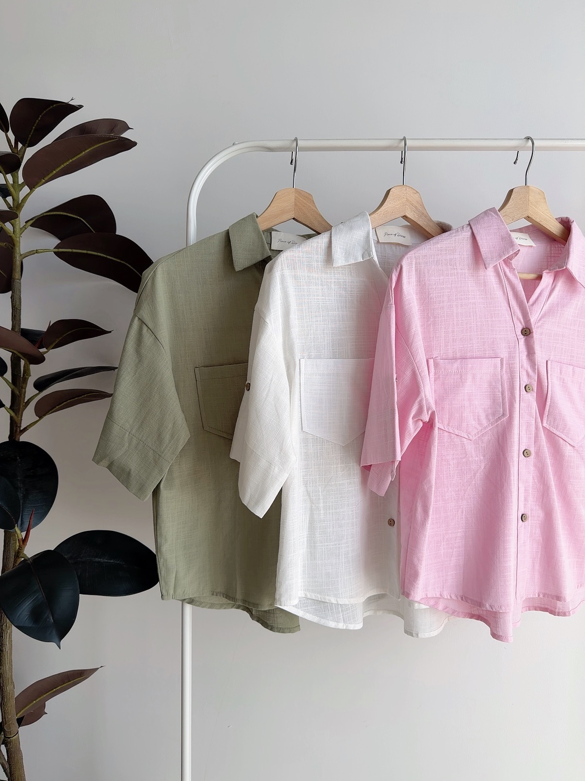 T72566 ELARA LINEN V COLLAR SHIRT (BATCH 2)