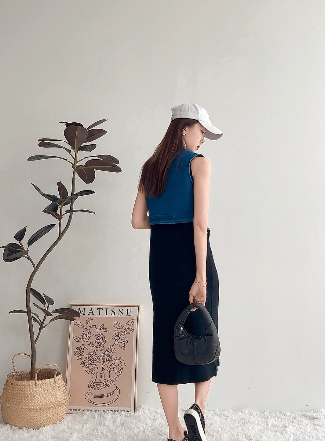 T70489 BROOKIE DENIM SLEEVELESS SHIRT