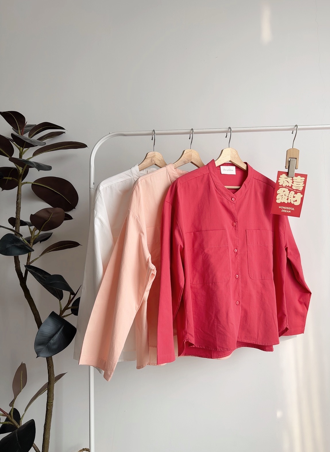 T72749 LYNA MANDARIN COLLAR SHIRT