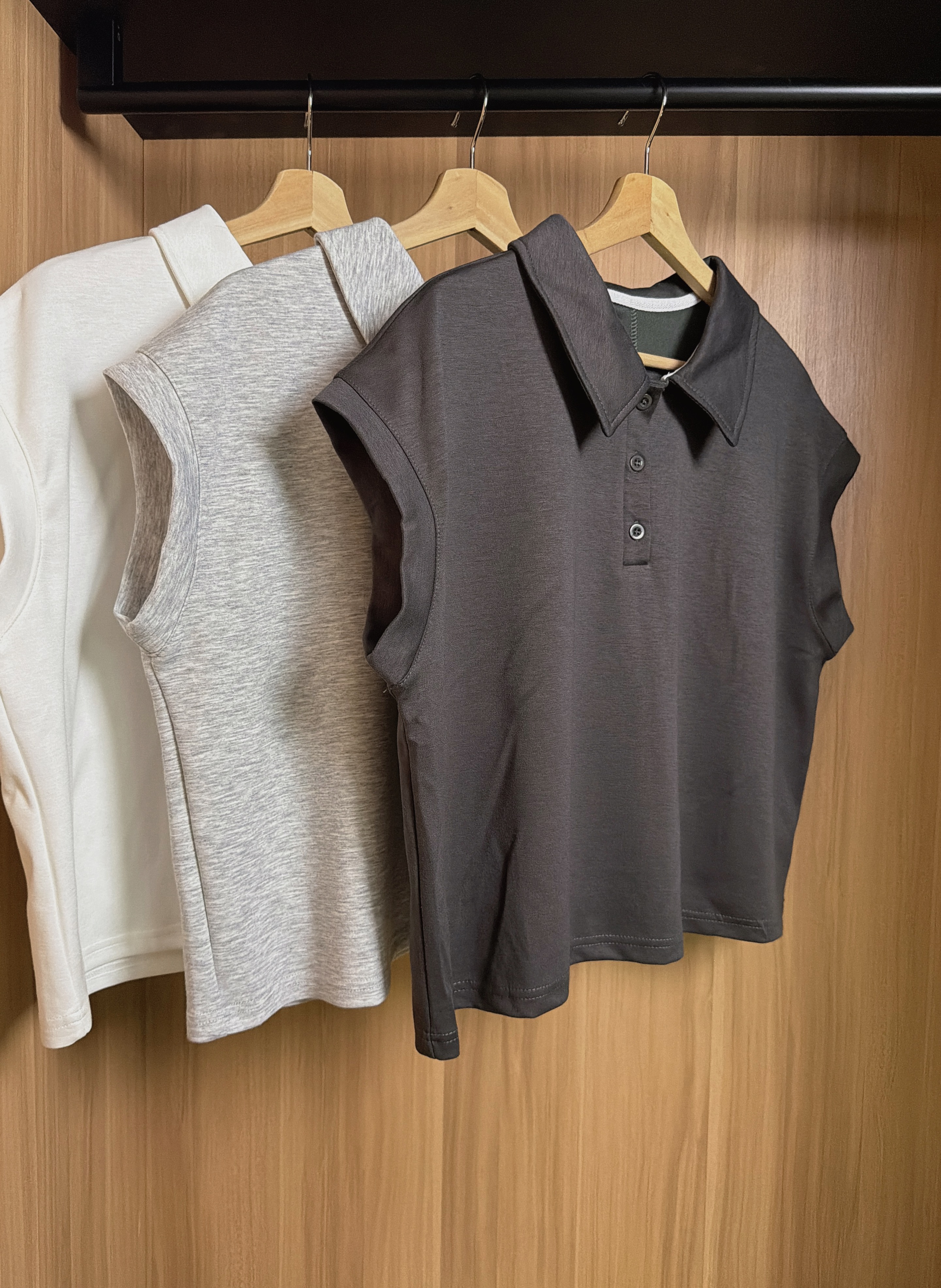 KDT6108 FIORA AIR POLO COLLAR TOP