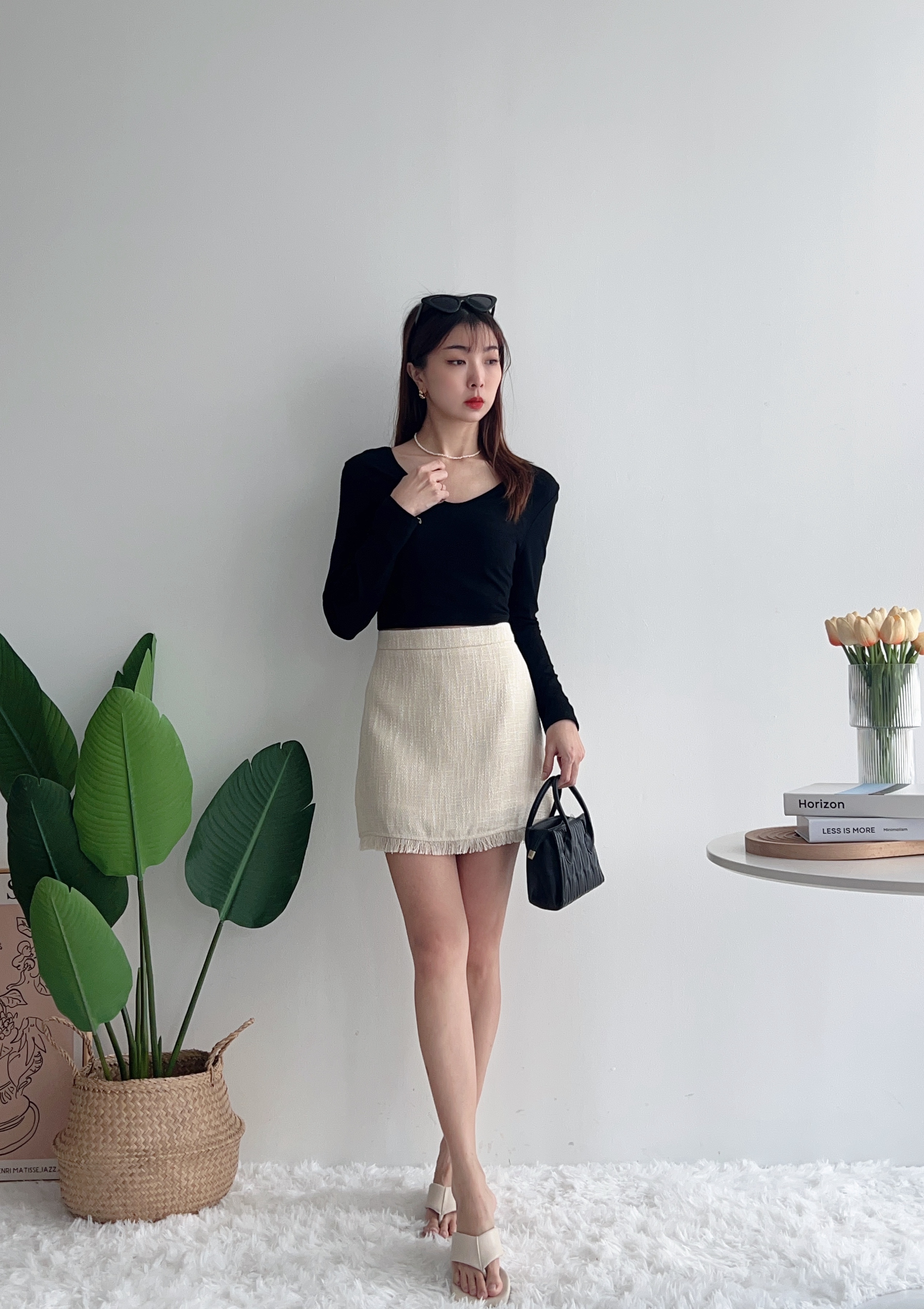 B70314 LARA PREMIUM TWEET A-LINE SKORT