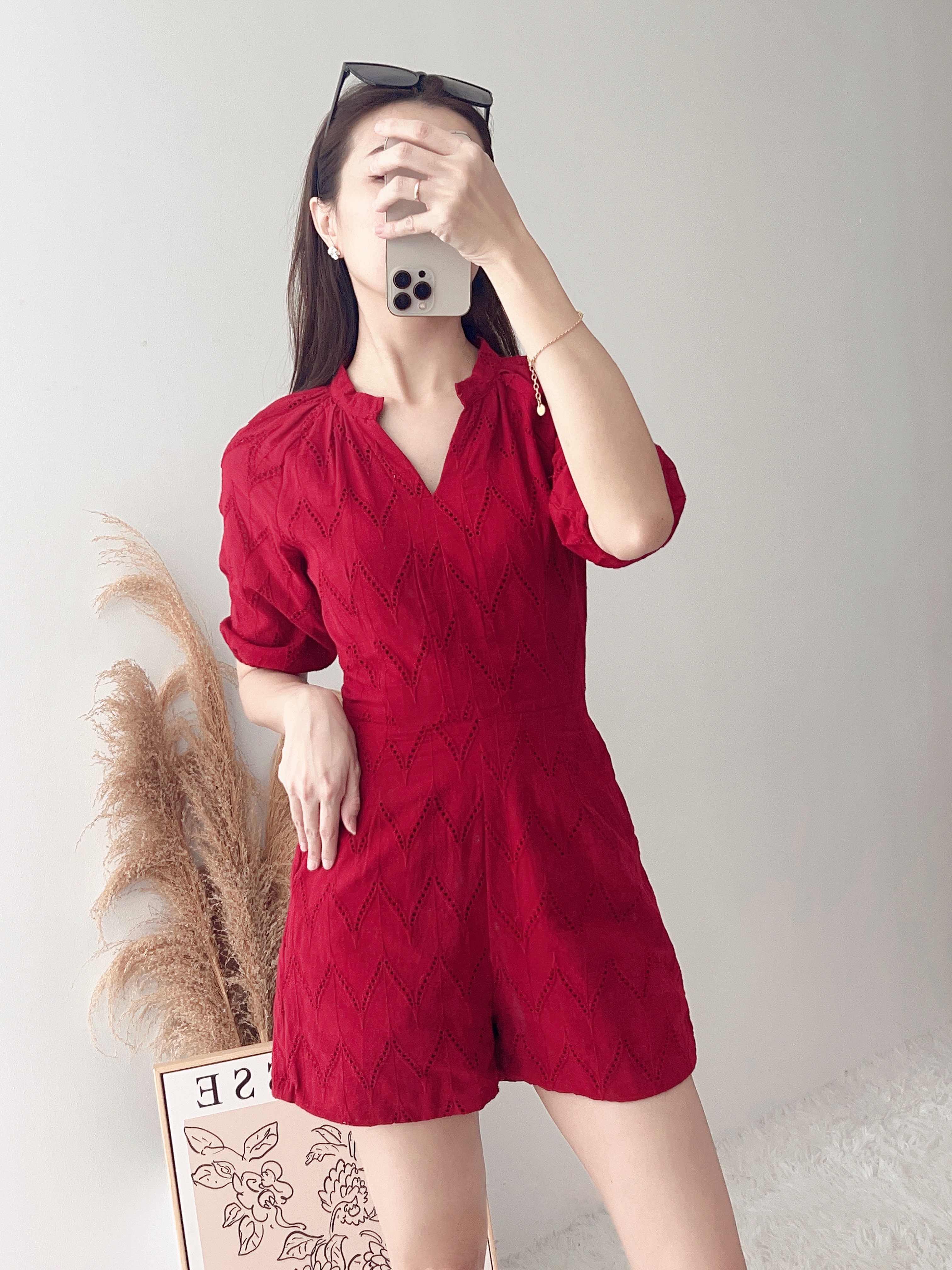 D7697 FESTIVE BELTED CROCHET JUMPER