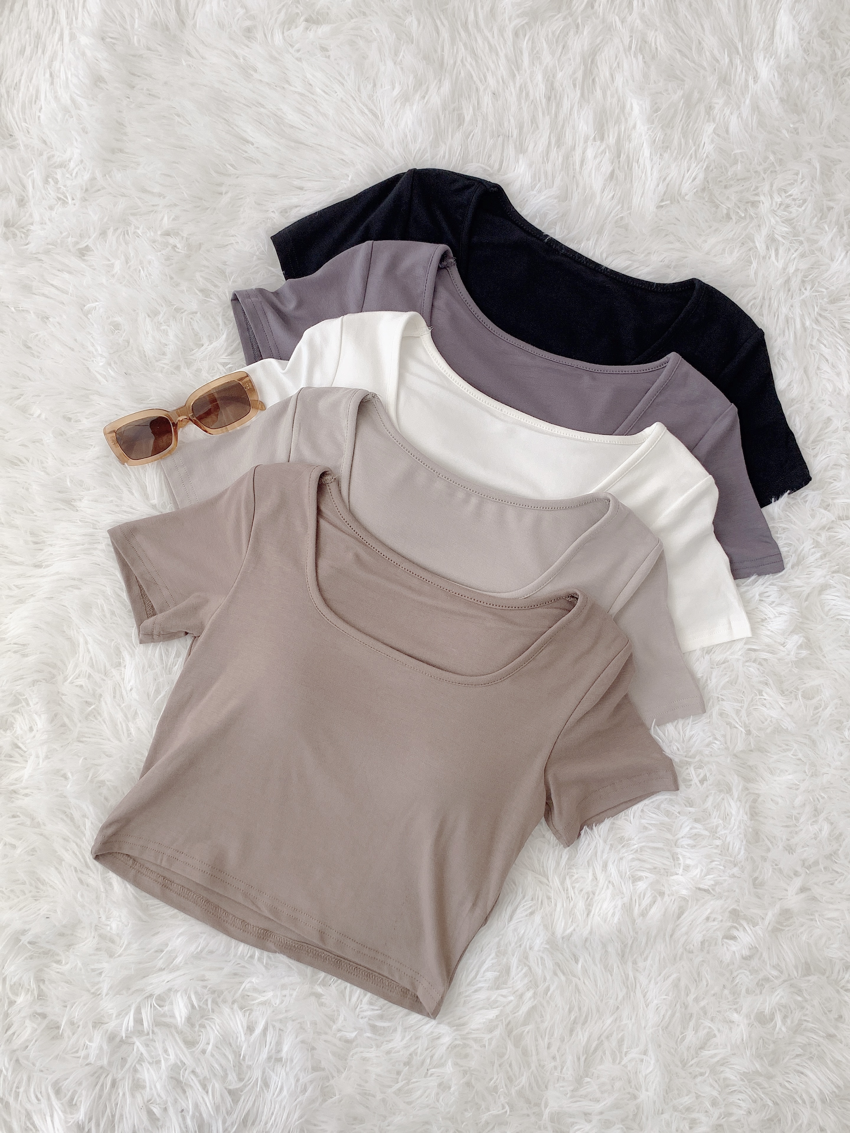 T70143 ALLEGRA COMFY U NECK BASIC TEE