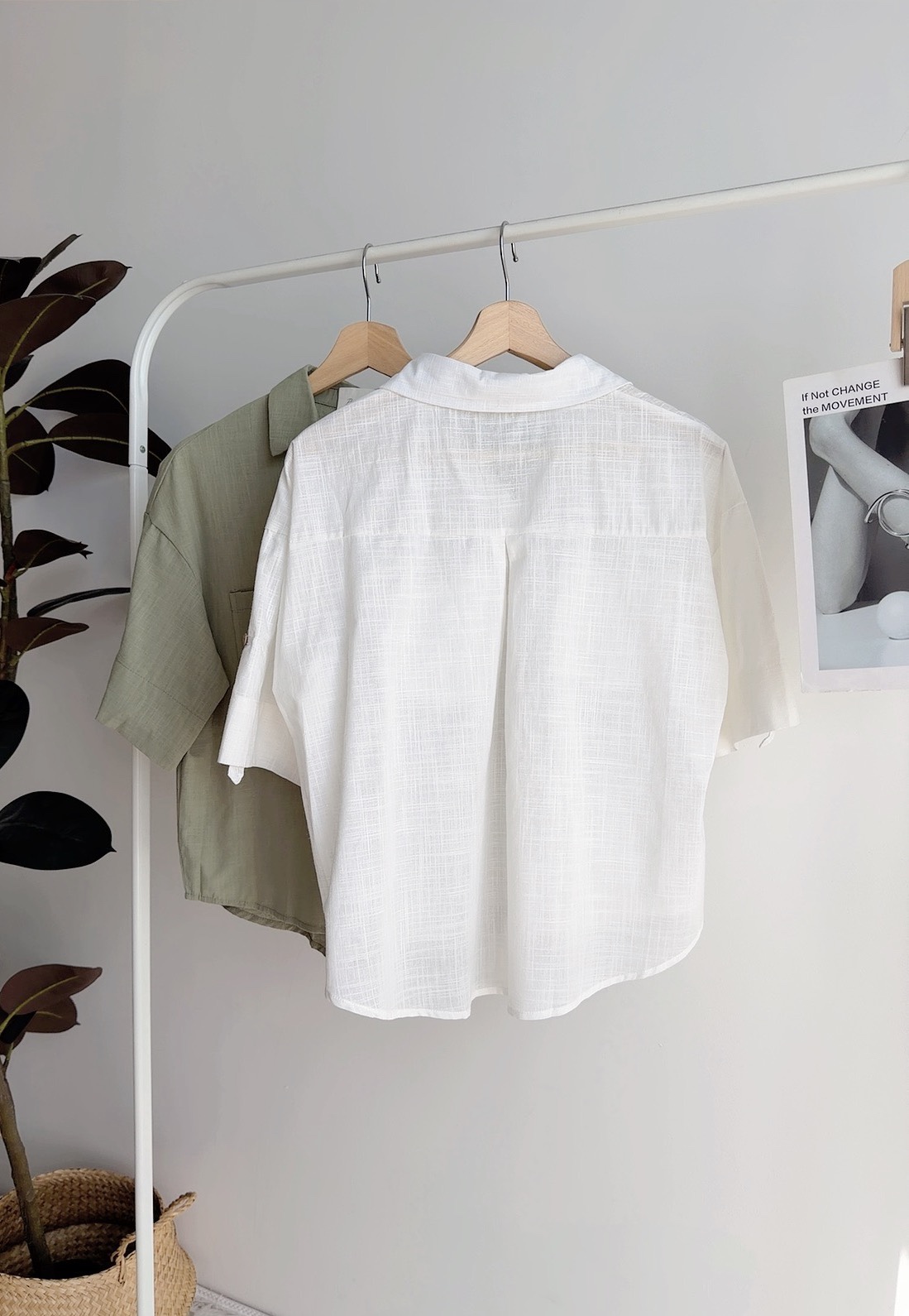 T72566 ELARA LINEN V COLLAR SHIRT (BATCH 2)